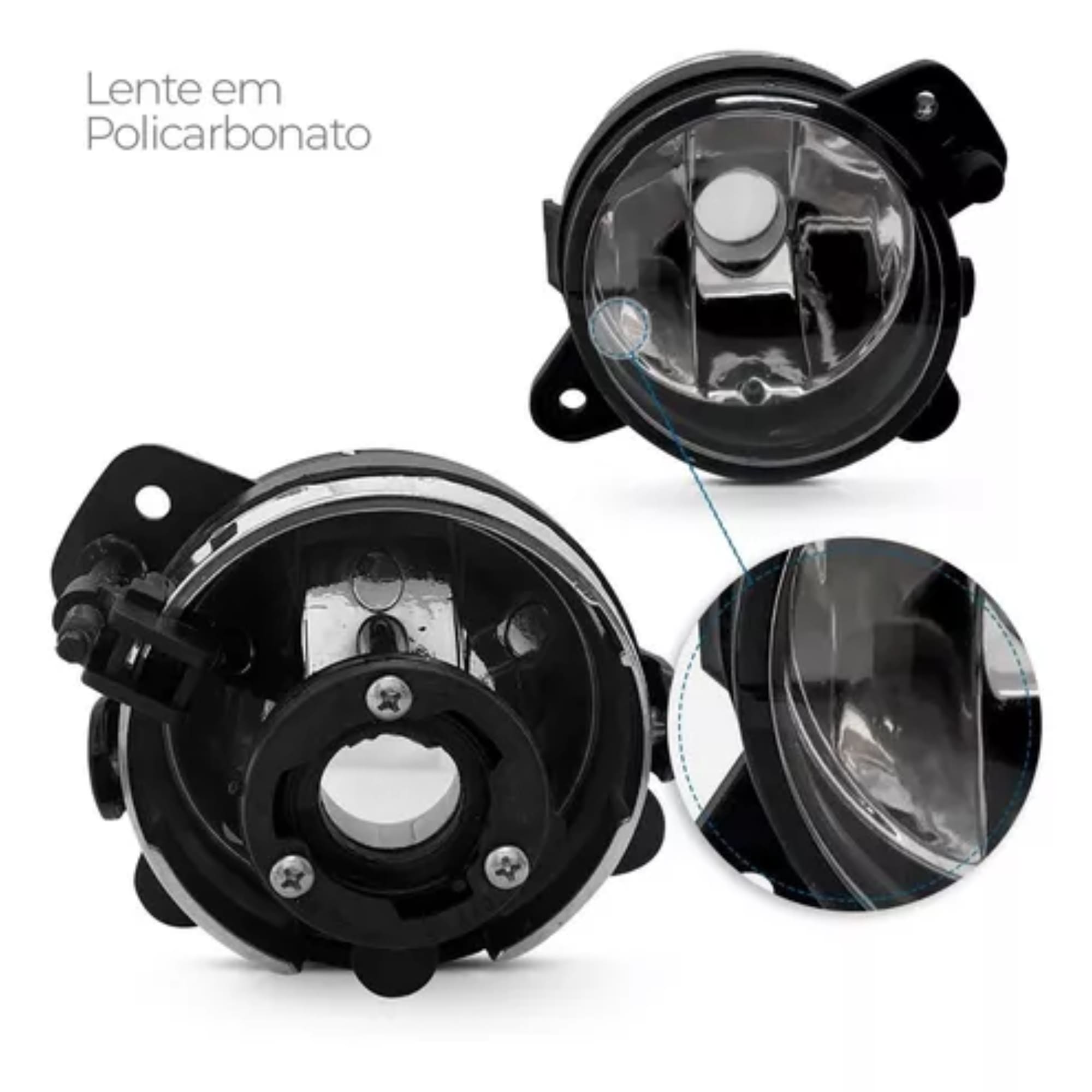 Farol de Milha Lado Esquerdo Gol G5 Polo 2007 a 2011 Fox 2010 a 2014 Policarbonato Suits - FUN207