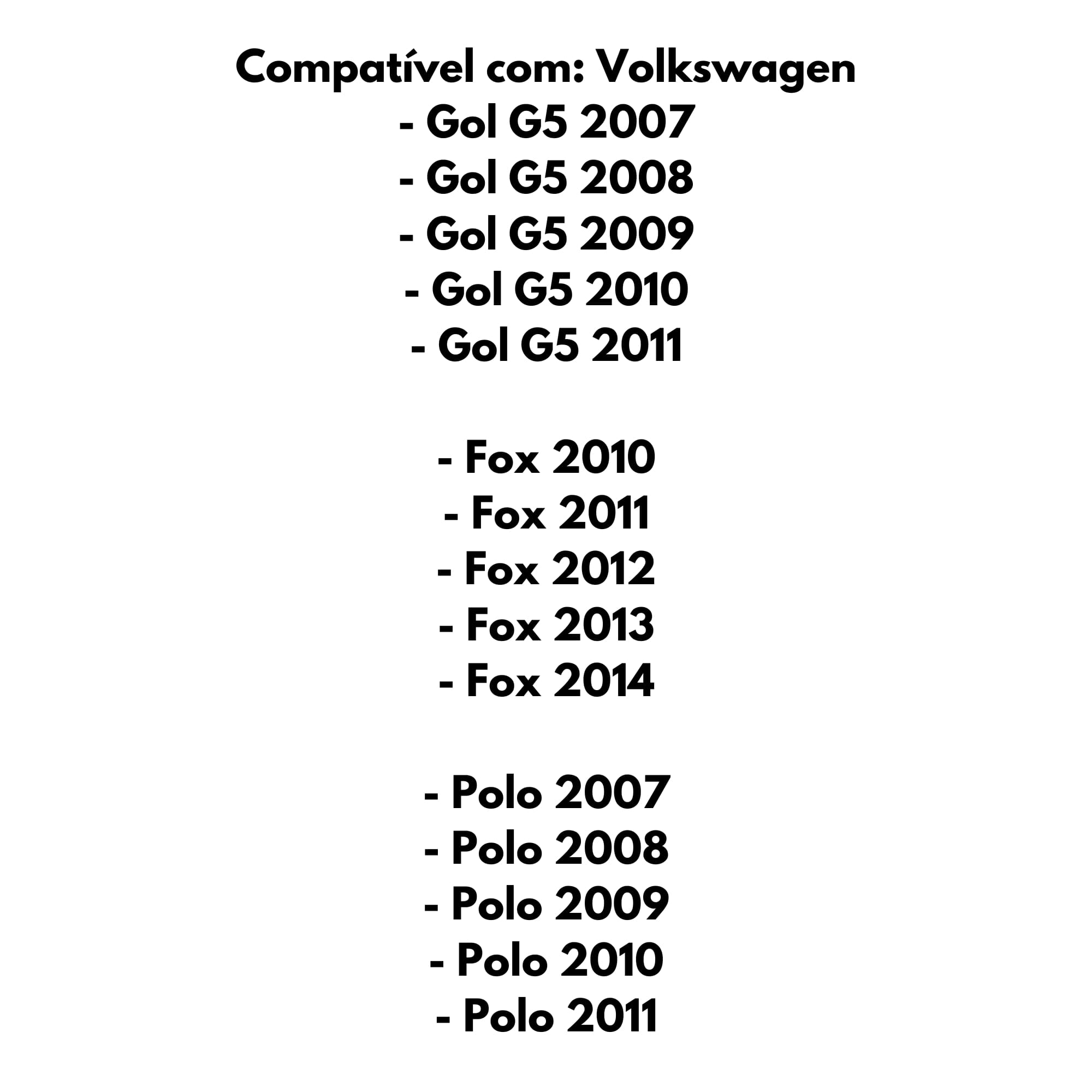 Farol de Milha Lado Esquerdo Gol G5 Polo 2007 a 2011 Fox 2010 a 2014 Policarbonato Suits - FUN207