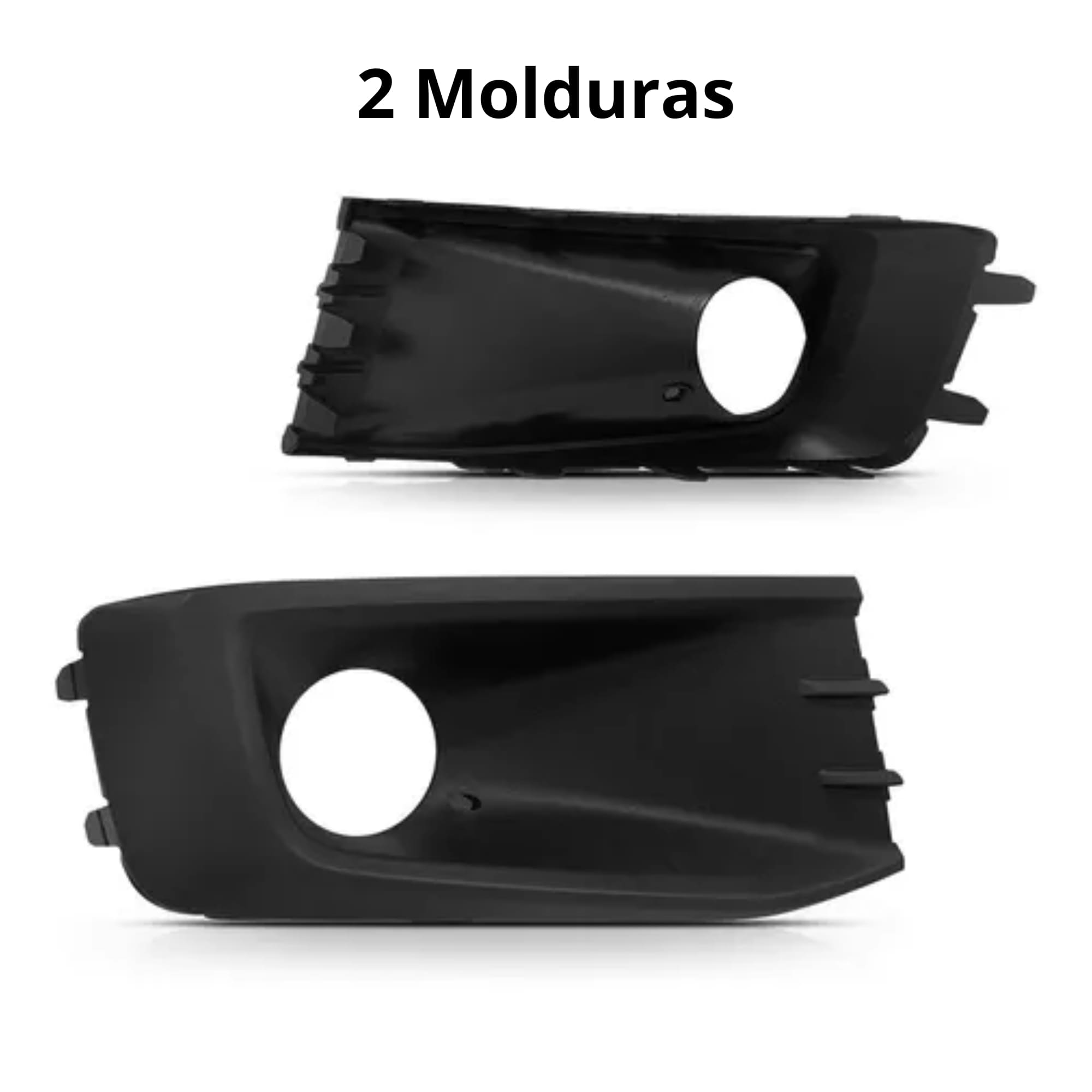 Kit Farol de Milha Saveiro G6 2013 a 2016 Moldura Preta Botão Tic Tac 2 Pinos Suits - STS043VW