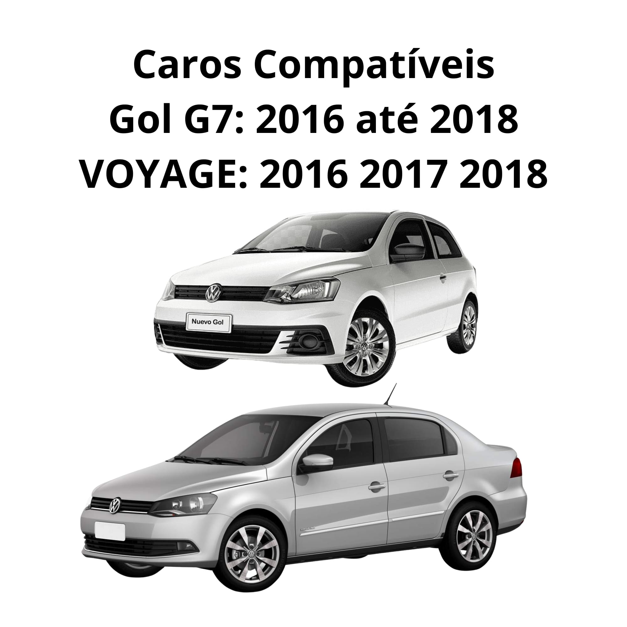 KIt Farol de Milha Moldura Cromo Botão Tic Tac 2 Pinos Gol/Voyage G7 2016 a 2018 Suits - STS064VW