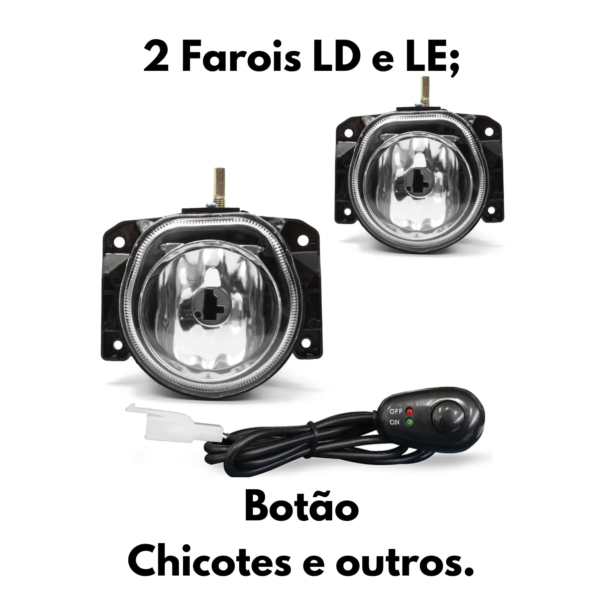 Kit Farol de Milha Ducato 2005/2009 Boxer/Jumper 2005/2014 Botão Alternativo Colante Suits - STS131FT