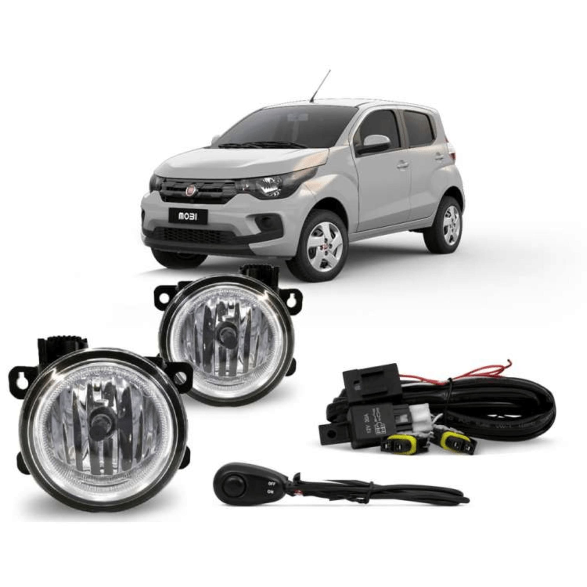 Kit Farol de Milha Argo/Cronos 2017 a 2022 Mobi 2016+ Botão Alternativo Colante Suits - STS134FT