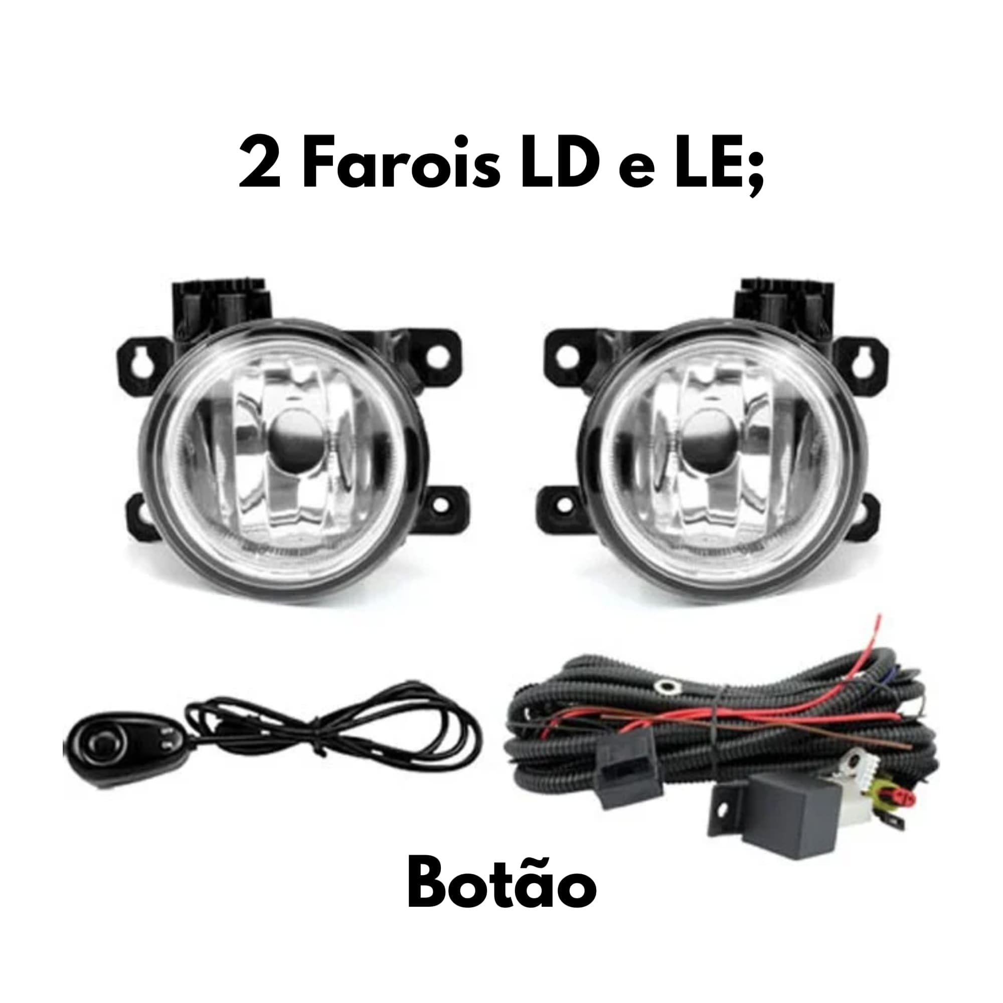 Kit Farol de Milha Argo/Cronos 2017 a 2022 Mobi 2016+ Botão Alternativo Colante Suits - STS134FT