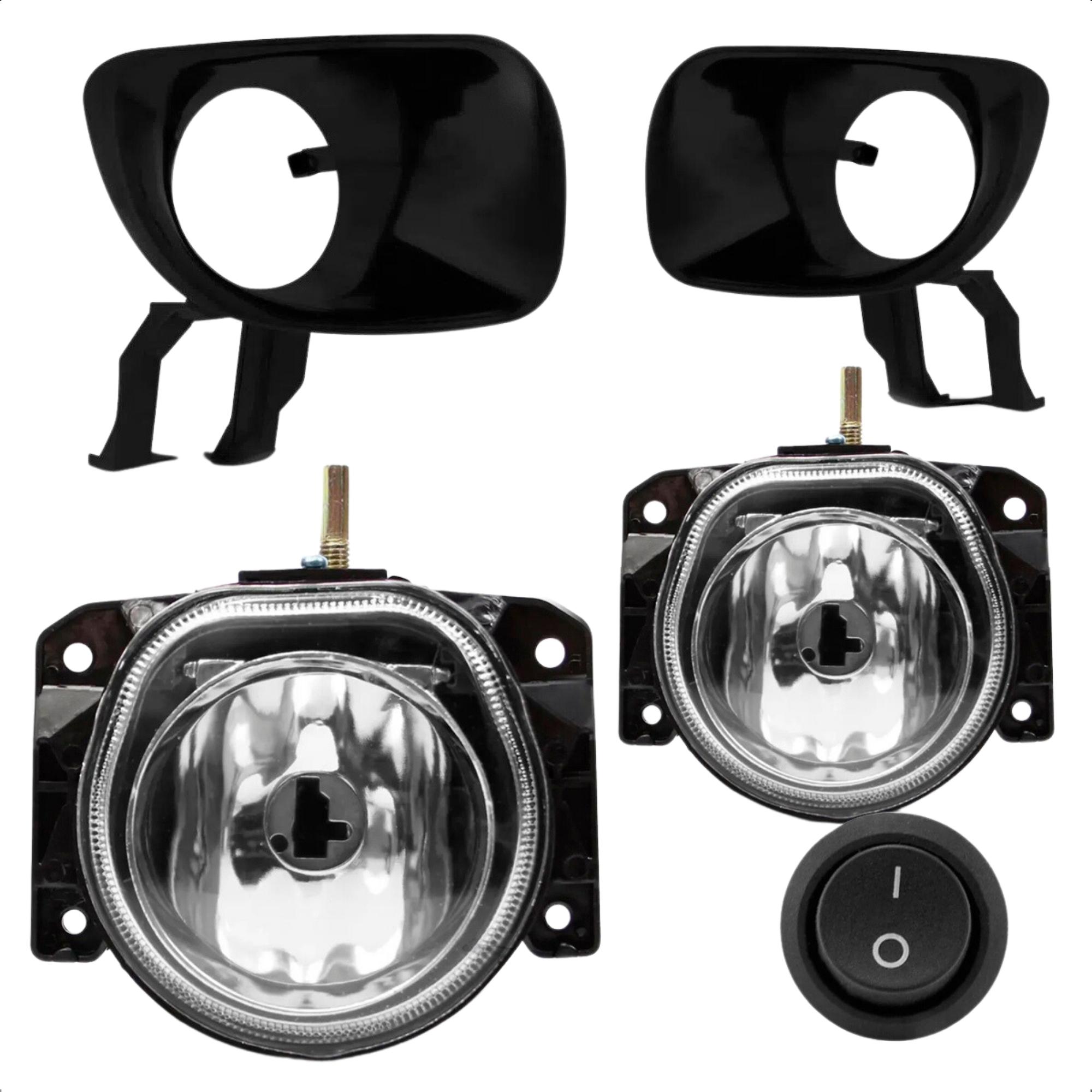 Kit Farol de Milha para Palio Weekend Strada e Trek com Moldura TicTac 2 Pinos Suits - STS166FT