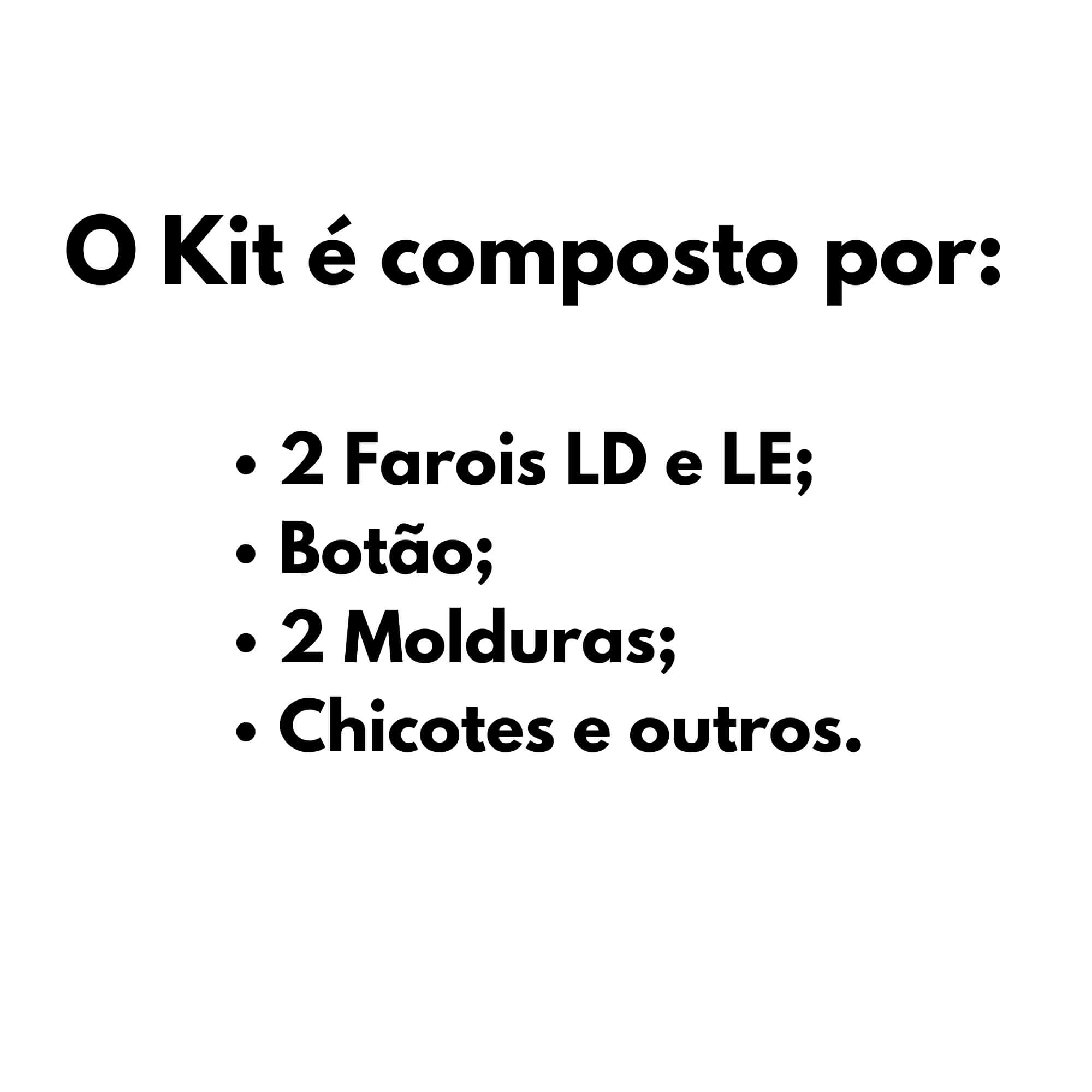 Kit Farol de Milha KA 2015 a 2018 Moldura Preta Botão Alternativo Colante Suits - STS413FD