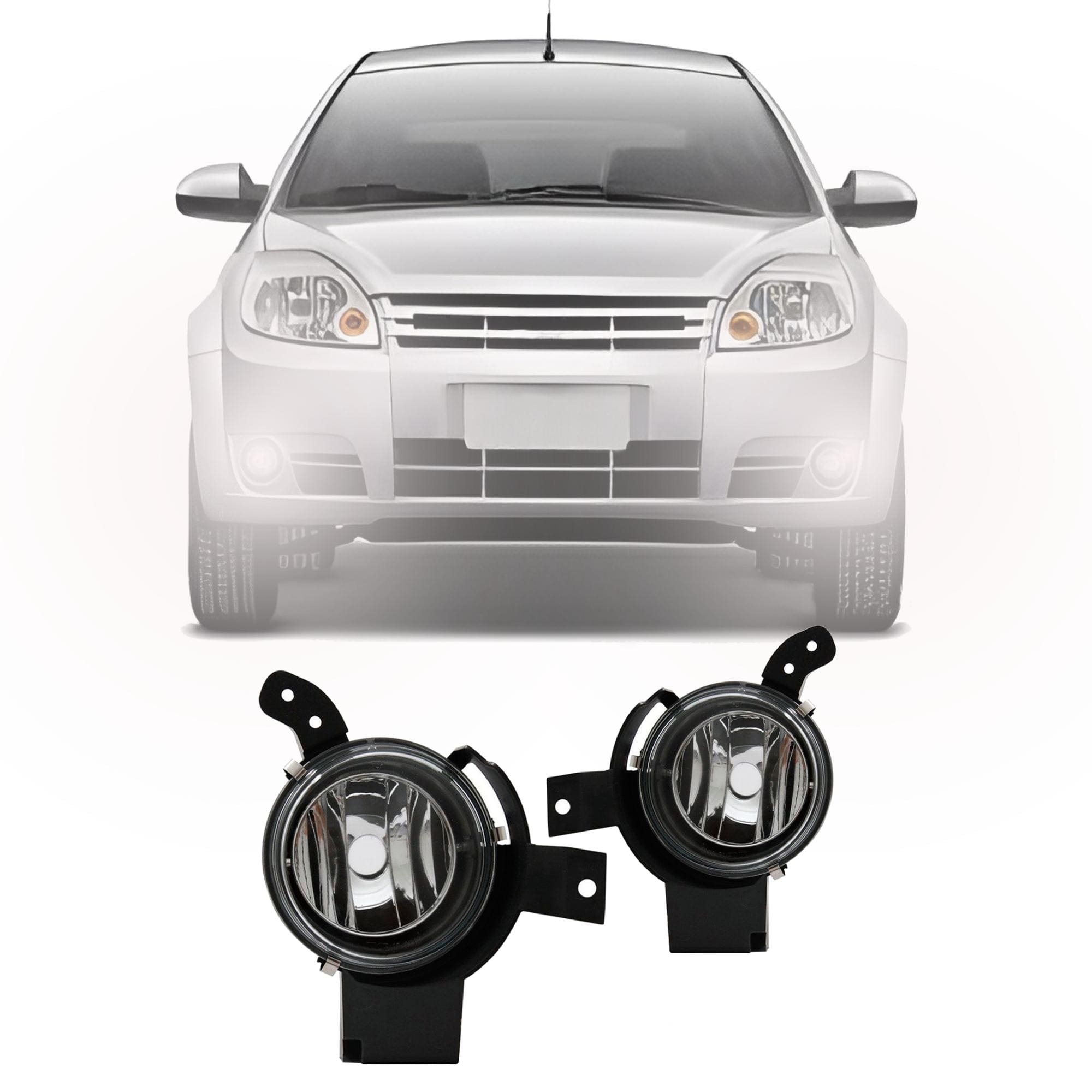 Kit Farol de Milha p/ Fiesta 2007 a 2009 Ka 2008 a 2011 Botão Alternativo TicTac sem Led Suits - STS441FD
