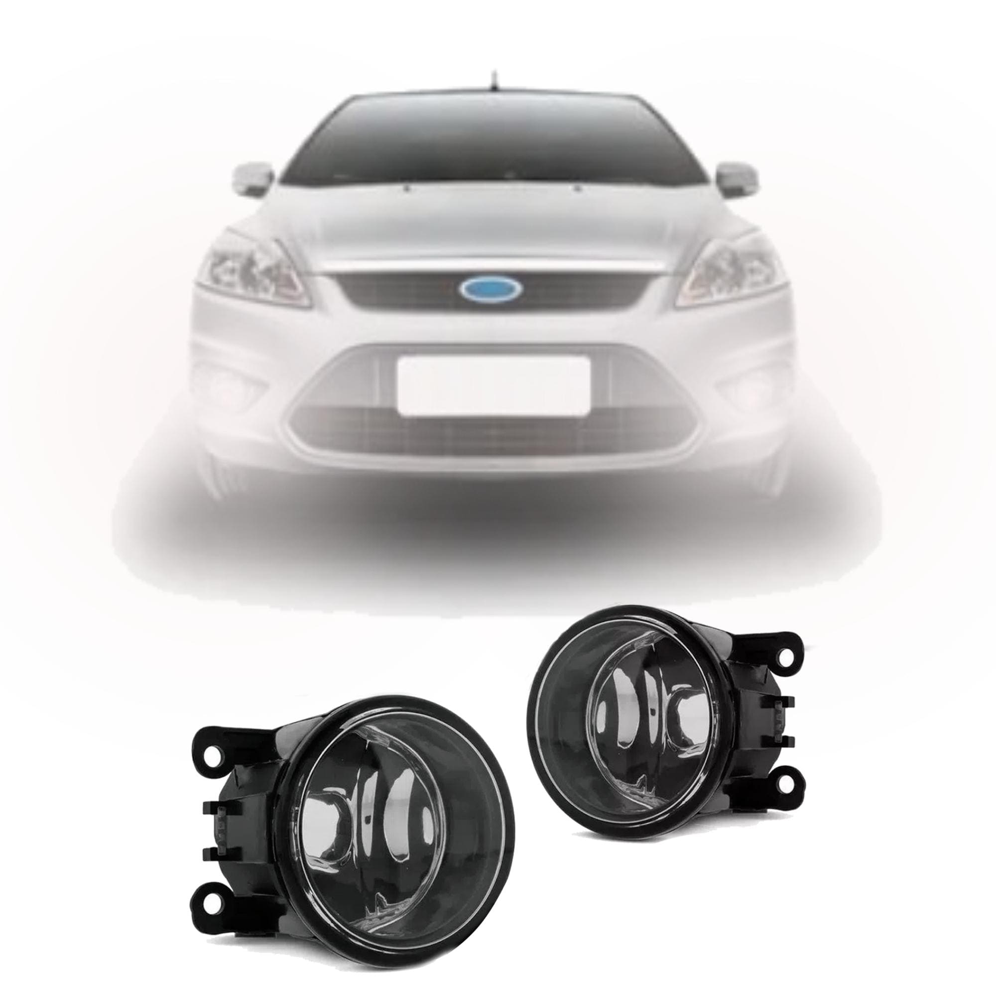 Kit Farol de Milha Focus 2009/2012 com Moldura Botão Alternativo TicTac 2 Pinos Suits - STS443FD