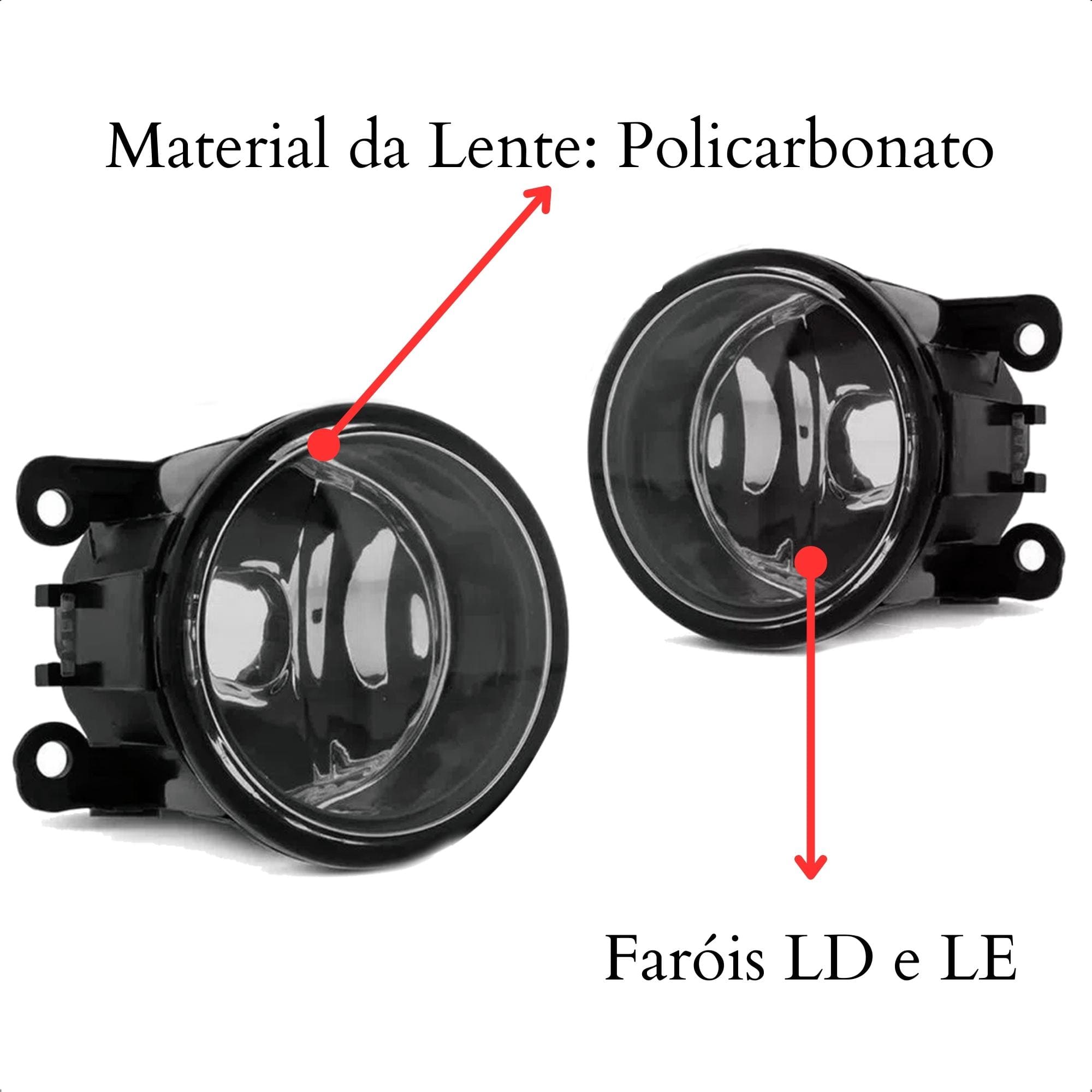 Kit Farol de Milha Focus 2009/2012 com Moldura Botão Alternativo TicTac 2 Pinos Suits - STS443FD