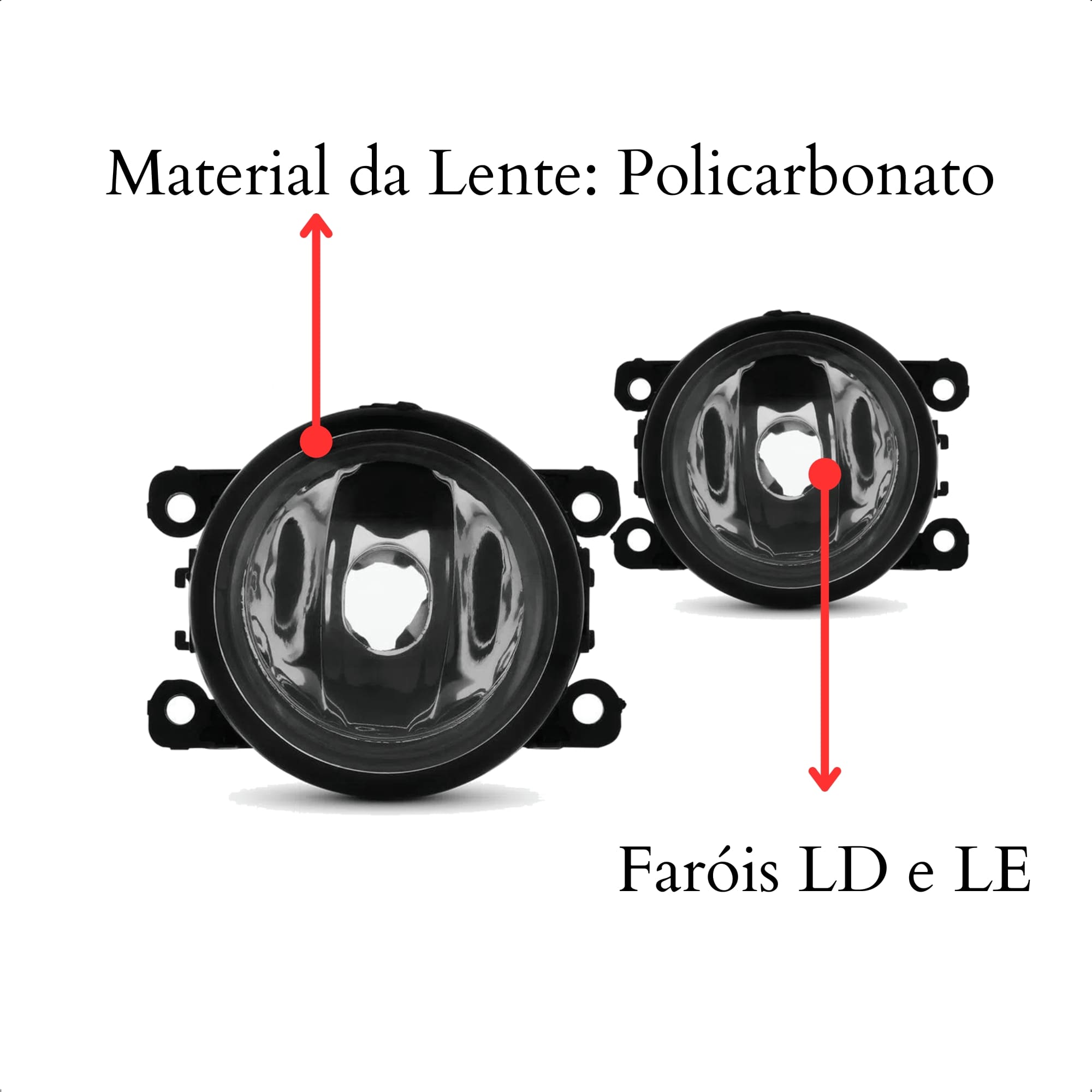 Kit Farol de Milha Ford KA 2012 2013 c/ Moldura Botão Alternativo Tic Tac 2 Pinos Suits - STS448FD