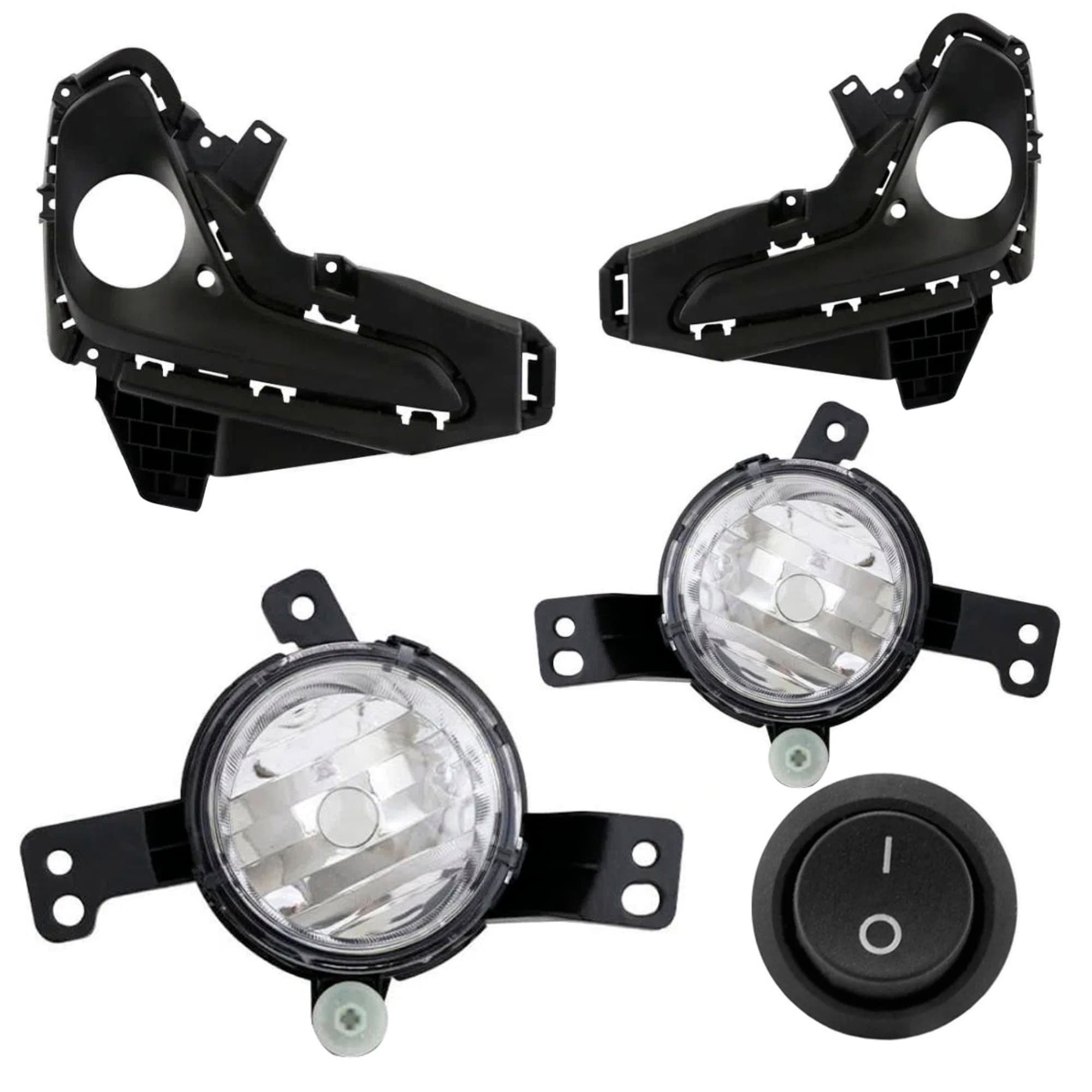 Kit Farol de Milha Onix 2020 a 2022 Moldura Preta Botão Alternativo Tic Tac Sem Led Suits - STS764CV
