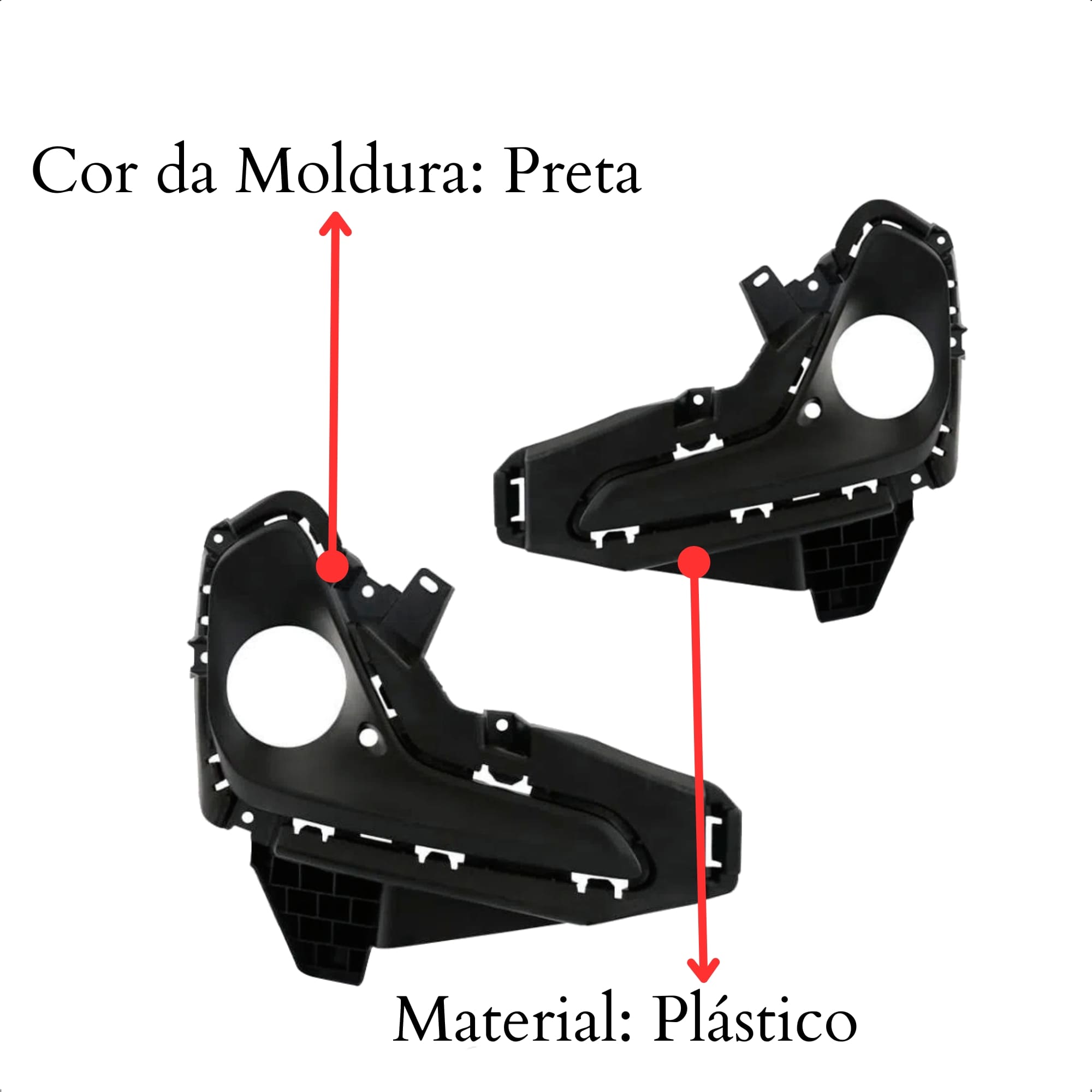 Kit Farol de Milha Onix 2020 a 2022 Moldura Preta Botão Alternativo Tic Tac Sem Led Suits - STS764CV