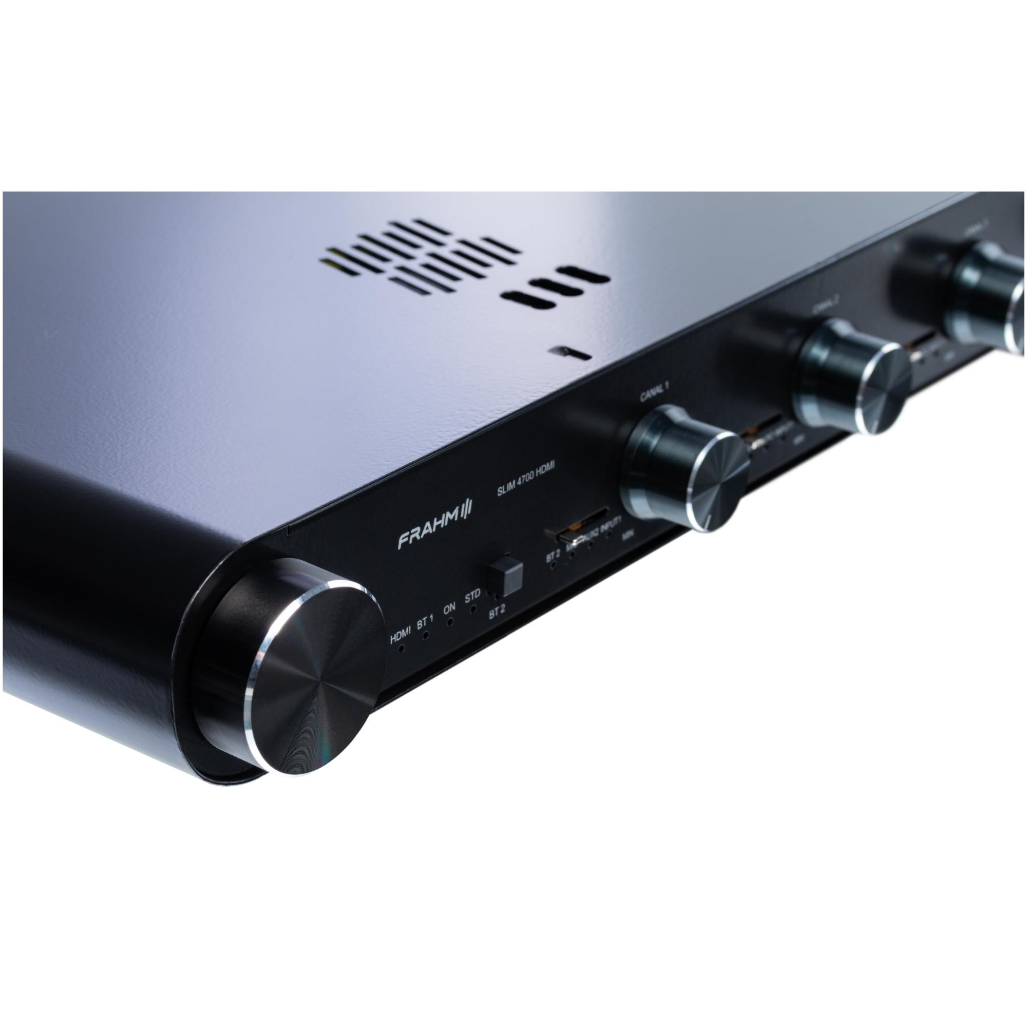 Amplificador Frahm Slim 4700 HDMI 4 Canais de 120W RMS, 4 Ohms Classe D, Bivolt Automático -  32169
