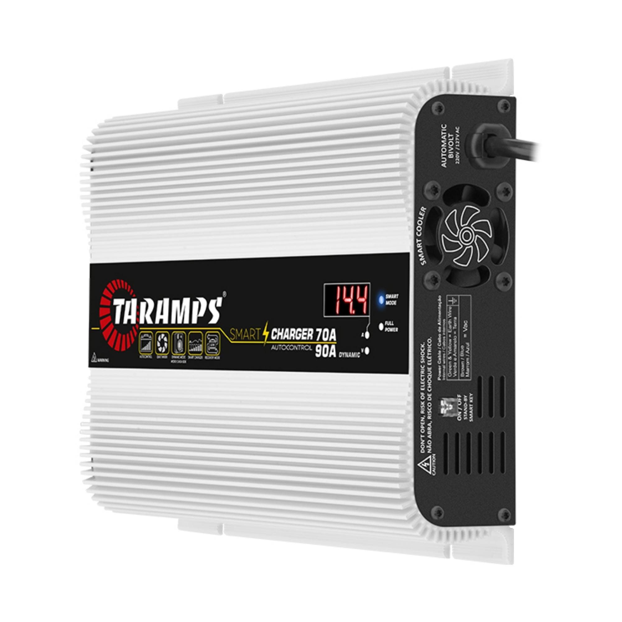 Fonte Automotiva Bivolt Automático Smart Charger 70A até 90A Dinâmicos 12v Taramps - 901790