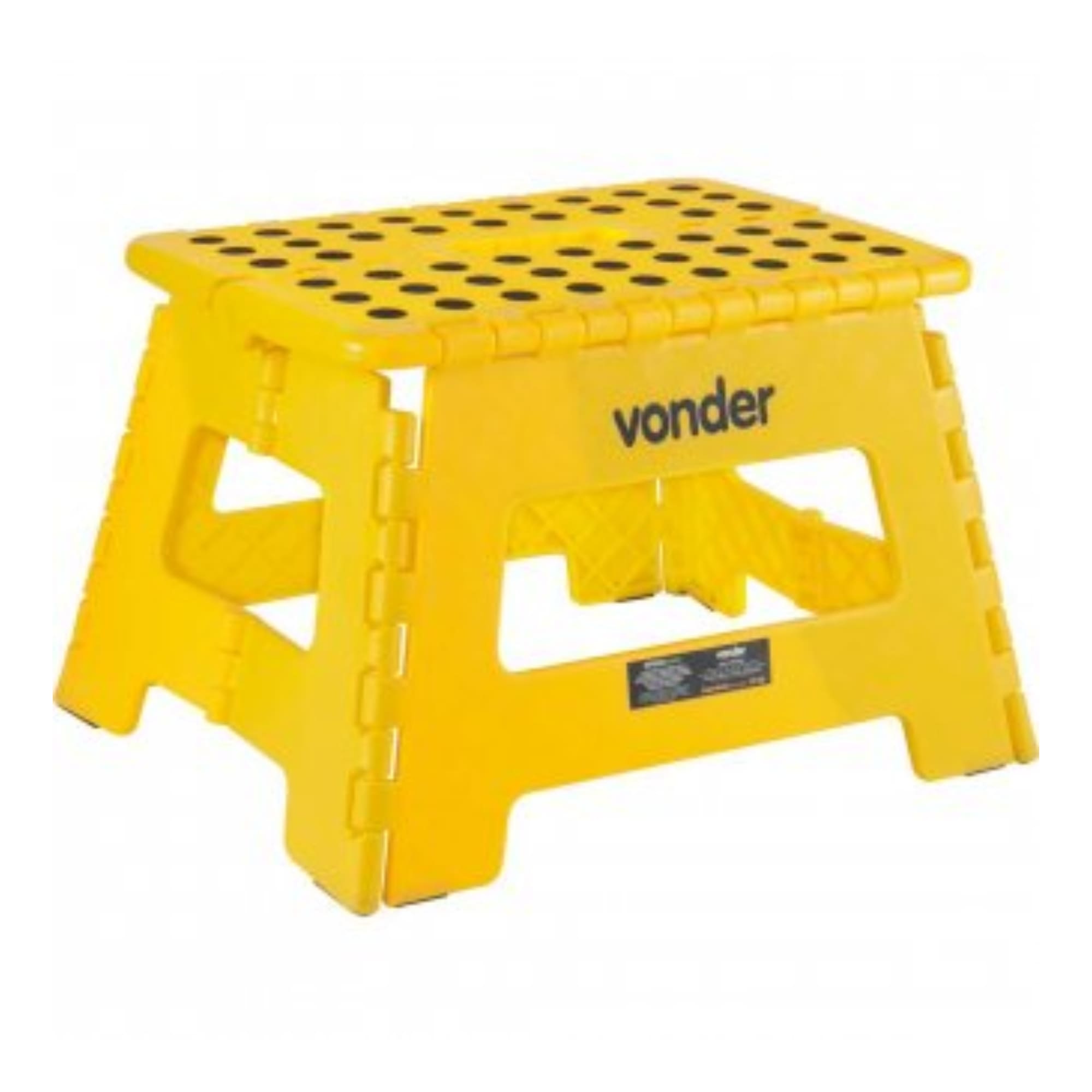 Banqueta Plástica Dobrável Amarela Altura 220mm Vonder - 3540022001