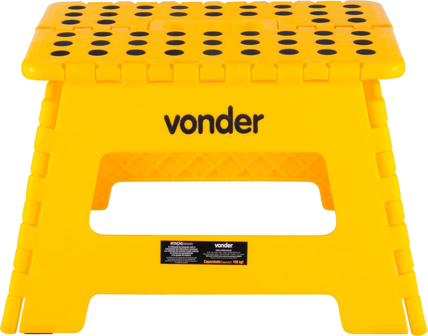 Banqueta Plástica Dobrável Amarela Altura 220mm Vonder - 3540022001