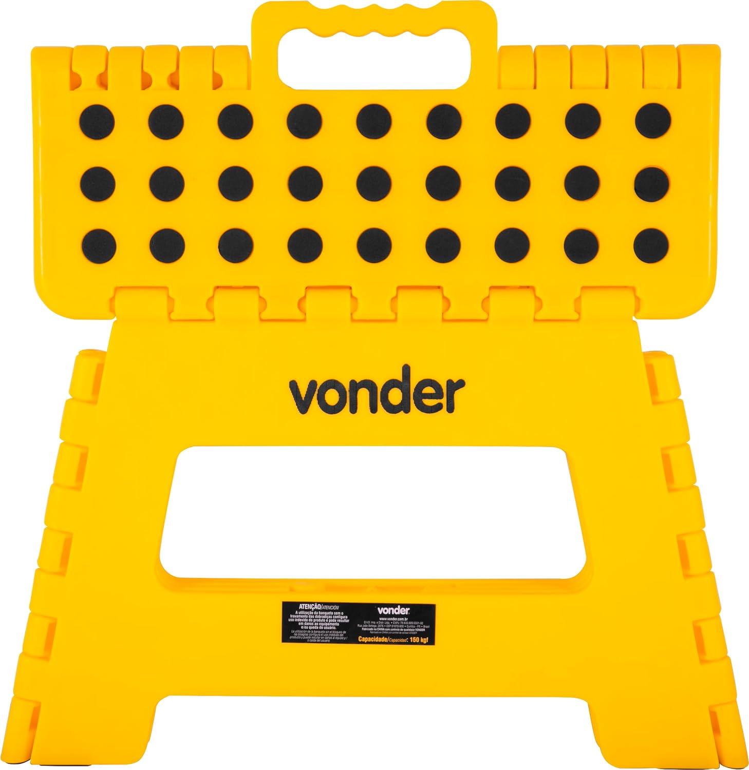 Banqueta Plástica Dobrável Amarela Altura 220mm Vonder - 3540022001