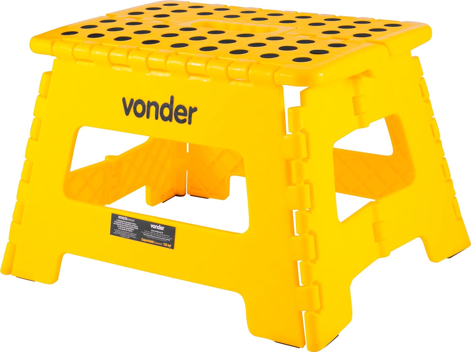 Banqueta Plástica Dobrável Amarela Altura 220mm Vonder - 3540022001