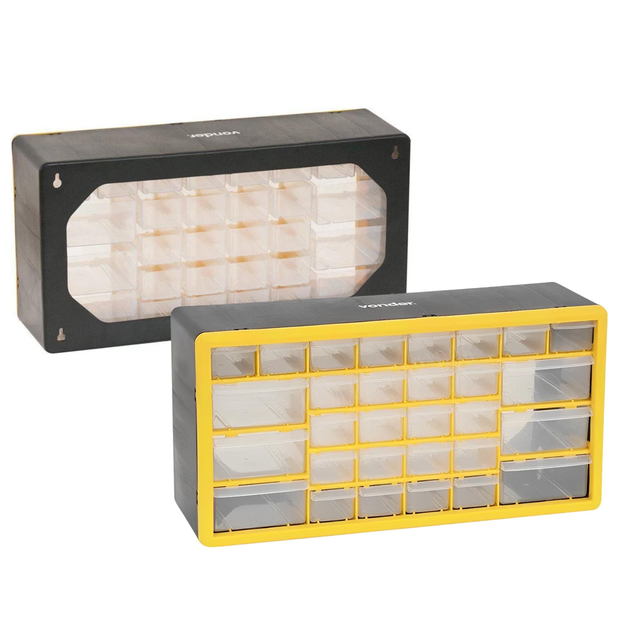 Organizador plástico Vonder c/ 3 Gavetas, Divisórias, 50x16x25 cm OPV 0300 - 6108300000