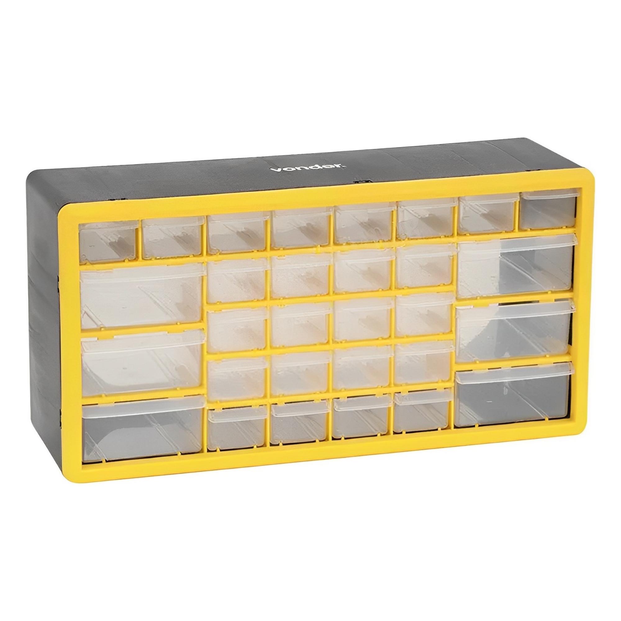 Organizador plástico Vonder c/ 3 Gavetas, Divisórias, 50x16x25 cm OPV 0300 - 6108300000