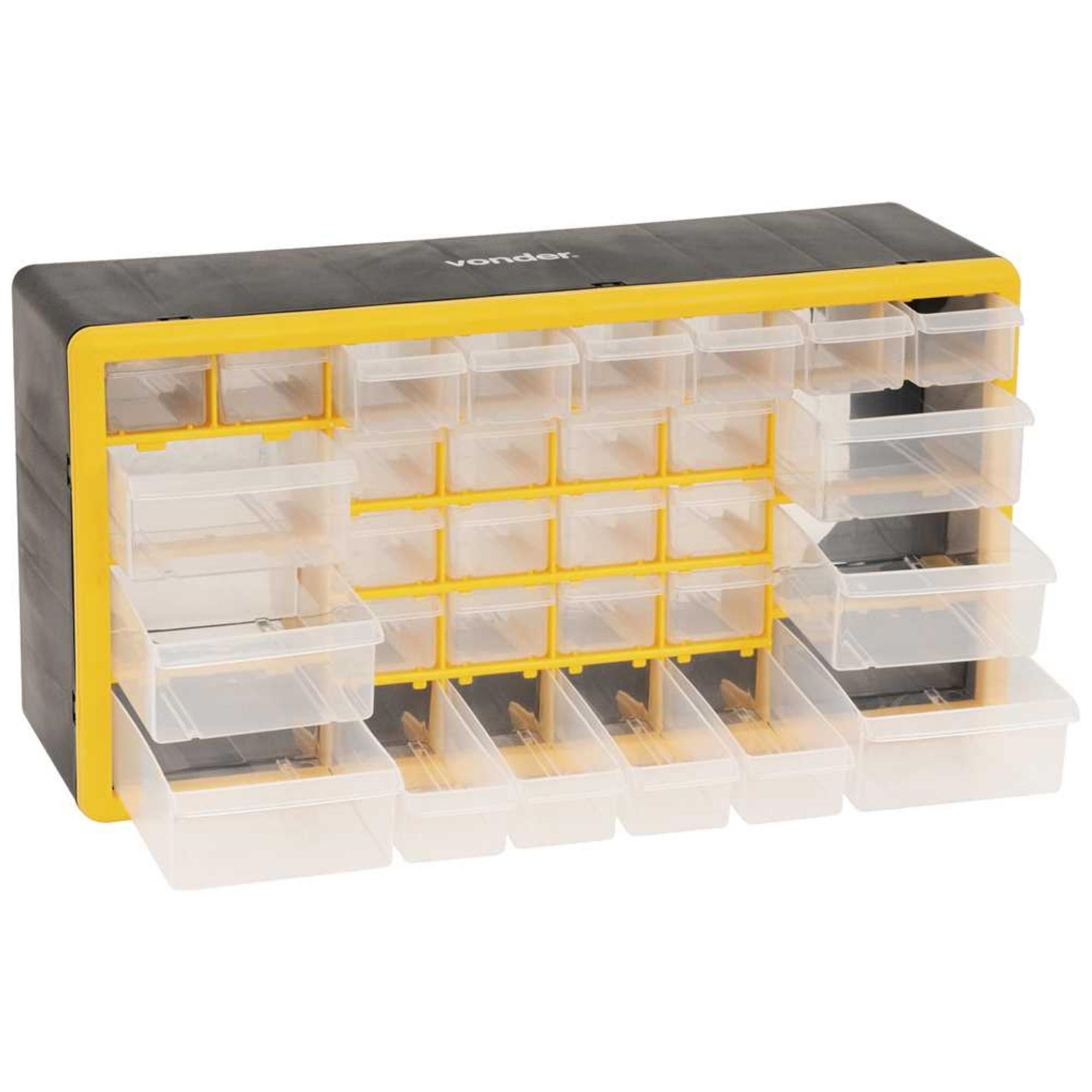 Organizador plástico Vonder c/ 3 Gavetas, Divisórias, 50x16x25 cm OPV 0300 - 6108300000
