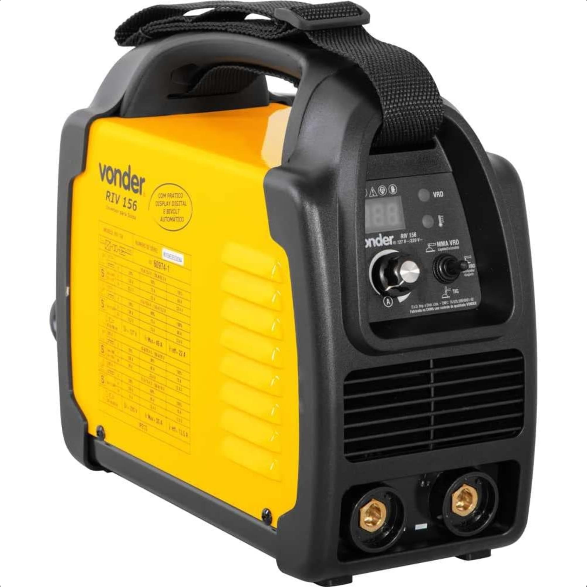 Inversor para Solda Bivolt com Eletrodo e TIG 150A RIV 156 com Display Digital Vonder - 6878156000