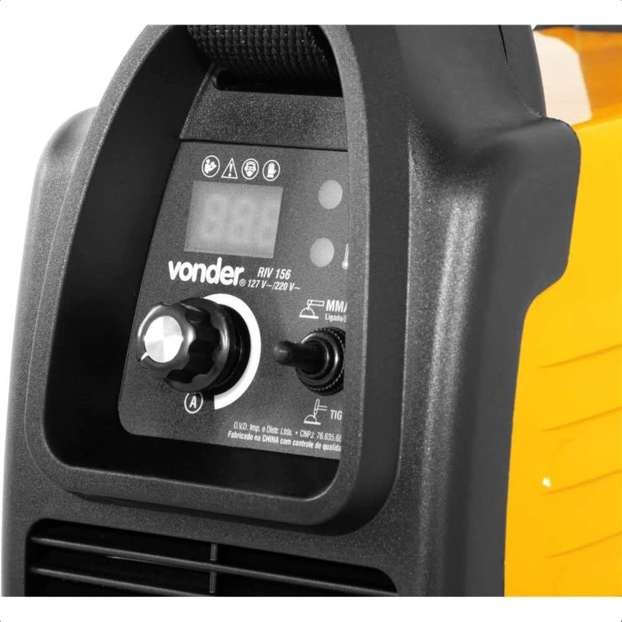Inversor para Solda Bivolt com Eletrodo e TIG 150A RIV 156 com Display Digital Vonder - 6878156000