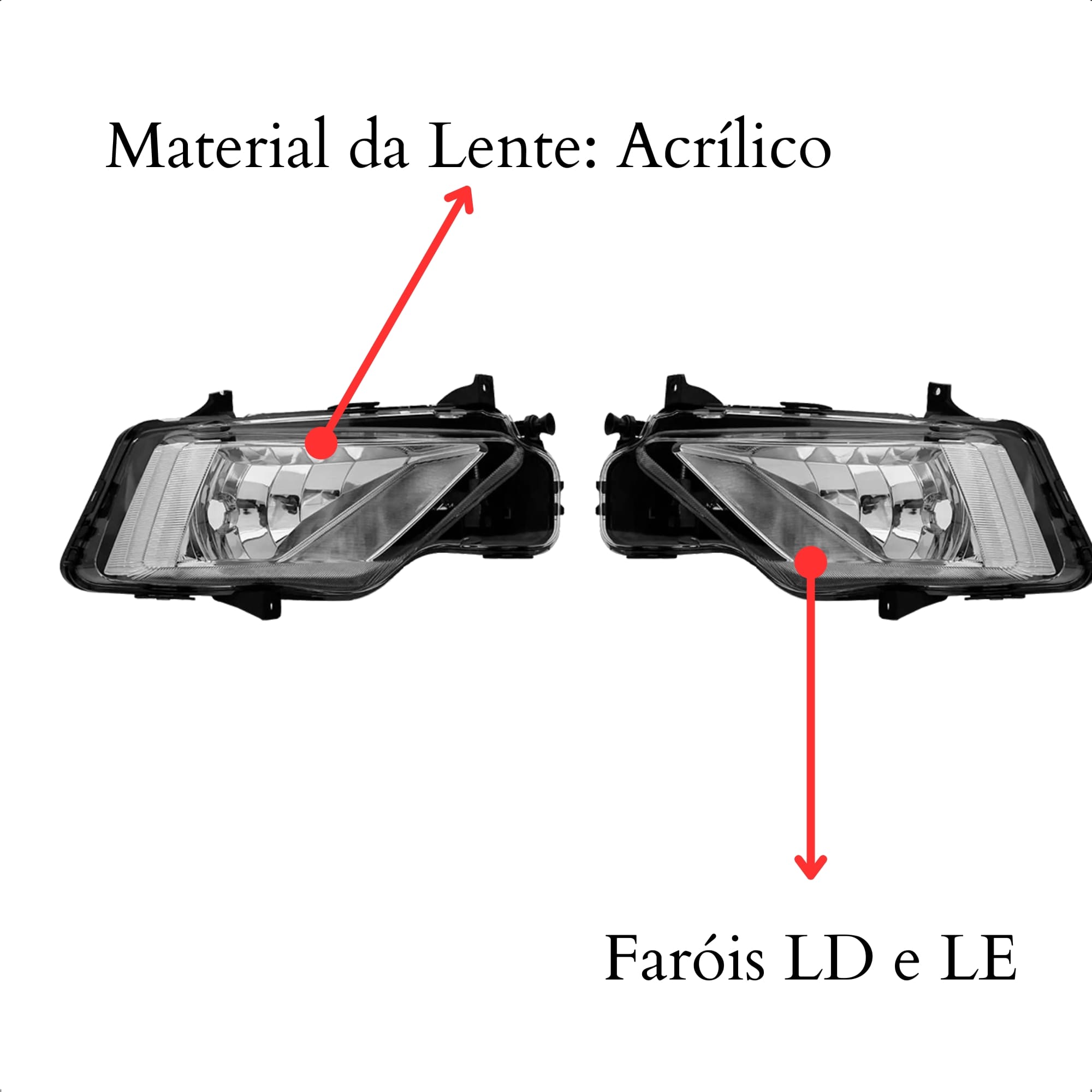 Kit Farol de Milha para Saveiro G7 17/22 Gol Voyage 19/22 Moldura Botão Original Suits - STS066VW