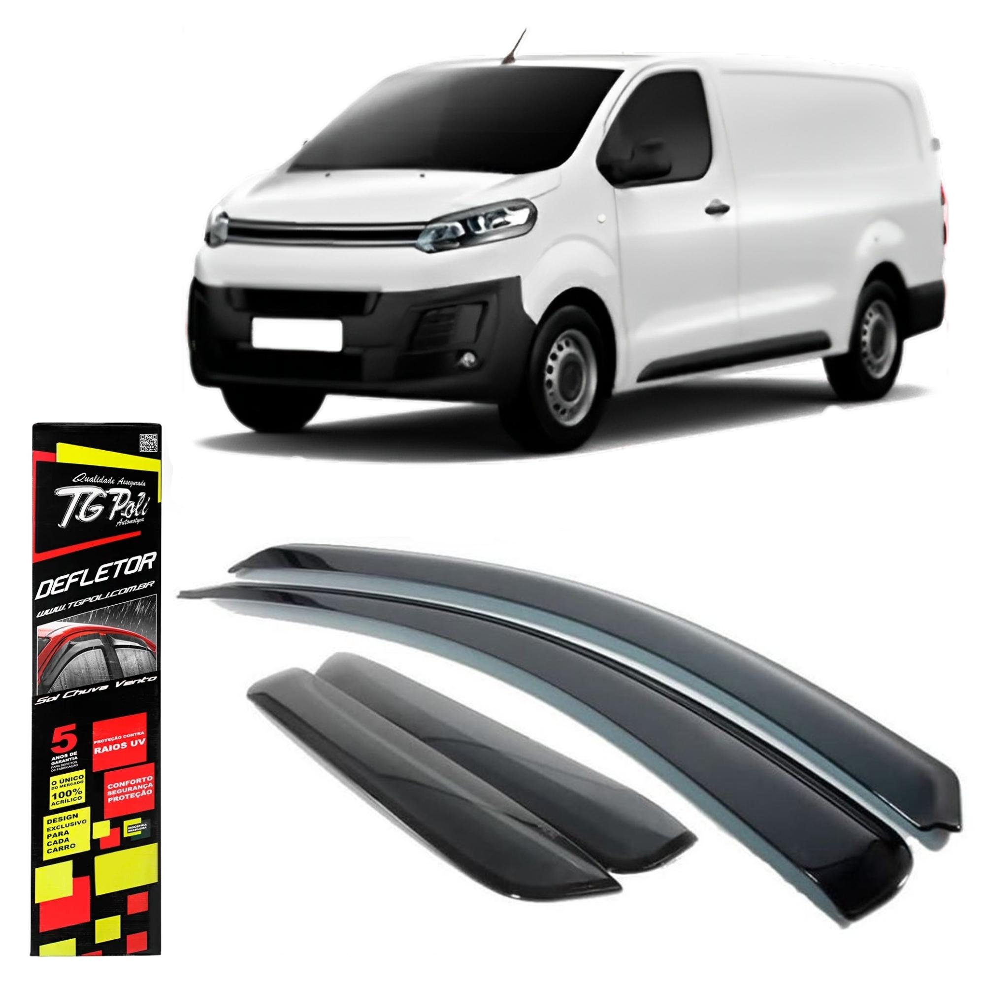 Calha de Chuva Acrílica Defletora Peugeot Expert 18/22 Fiat Scudo 22/23 Citroen  JUMPY 18/22 -TG Poli TG01100168