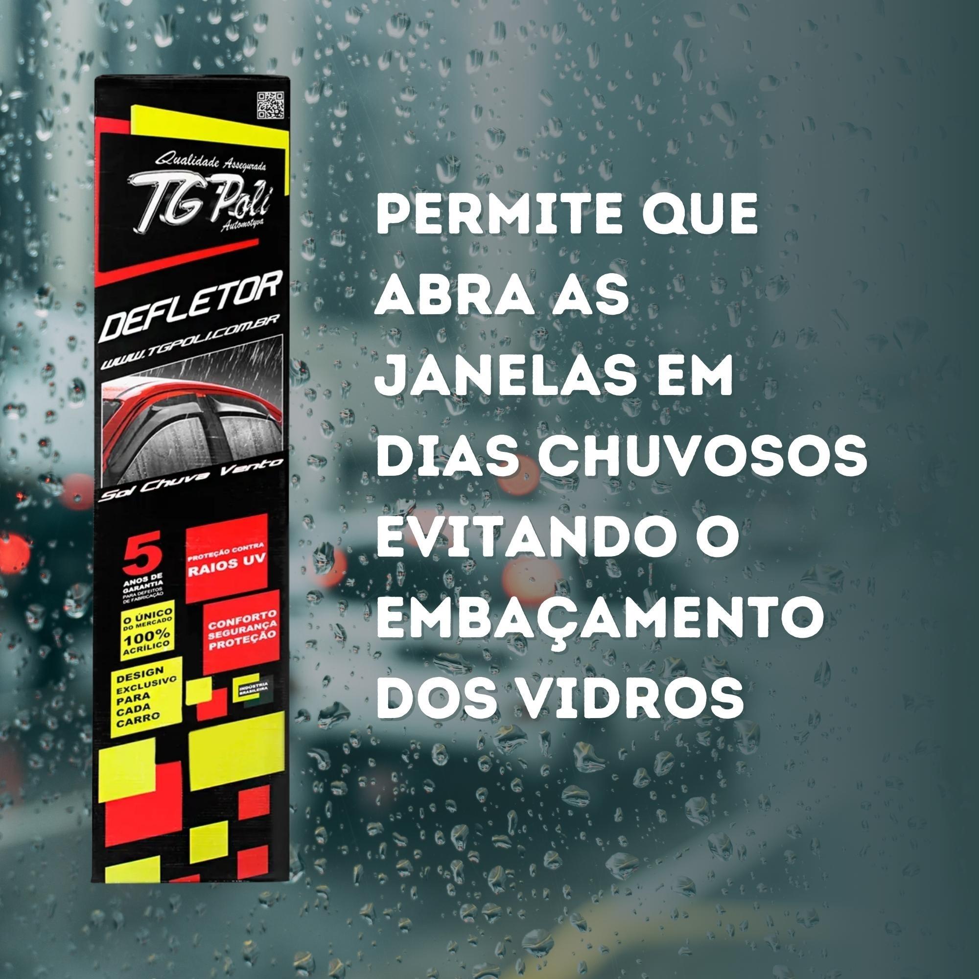 Calha de Chuva Acrílica Defletora Peugeot Expert 18/22 Fiat Scudo 22/23 Citroen  JUMPY 18/22 -TG Poli TG01100168