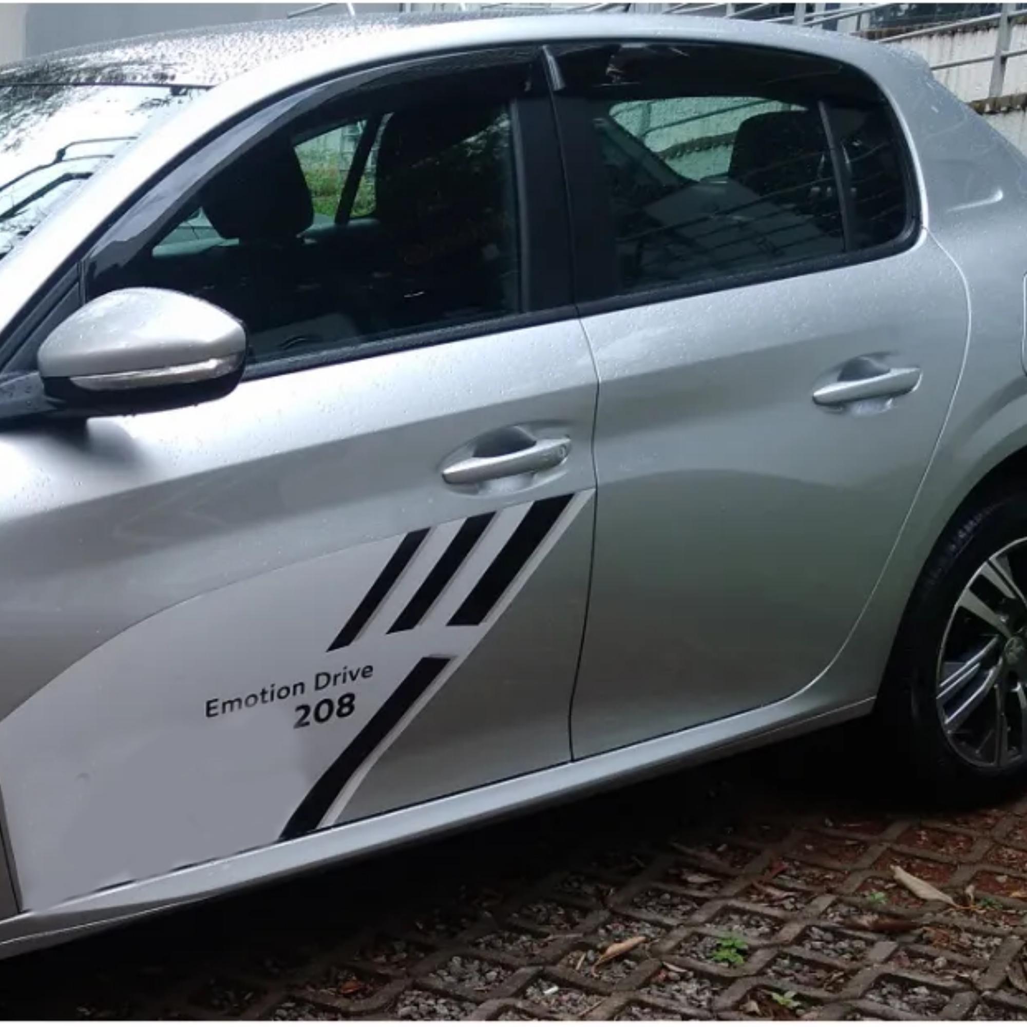 Calha de Chuva Acrílica Defletora Slim Peugeot 208 2º Geração 2021/2025 TG Poli-20.011