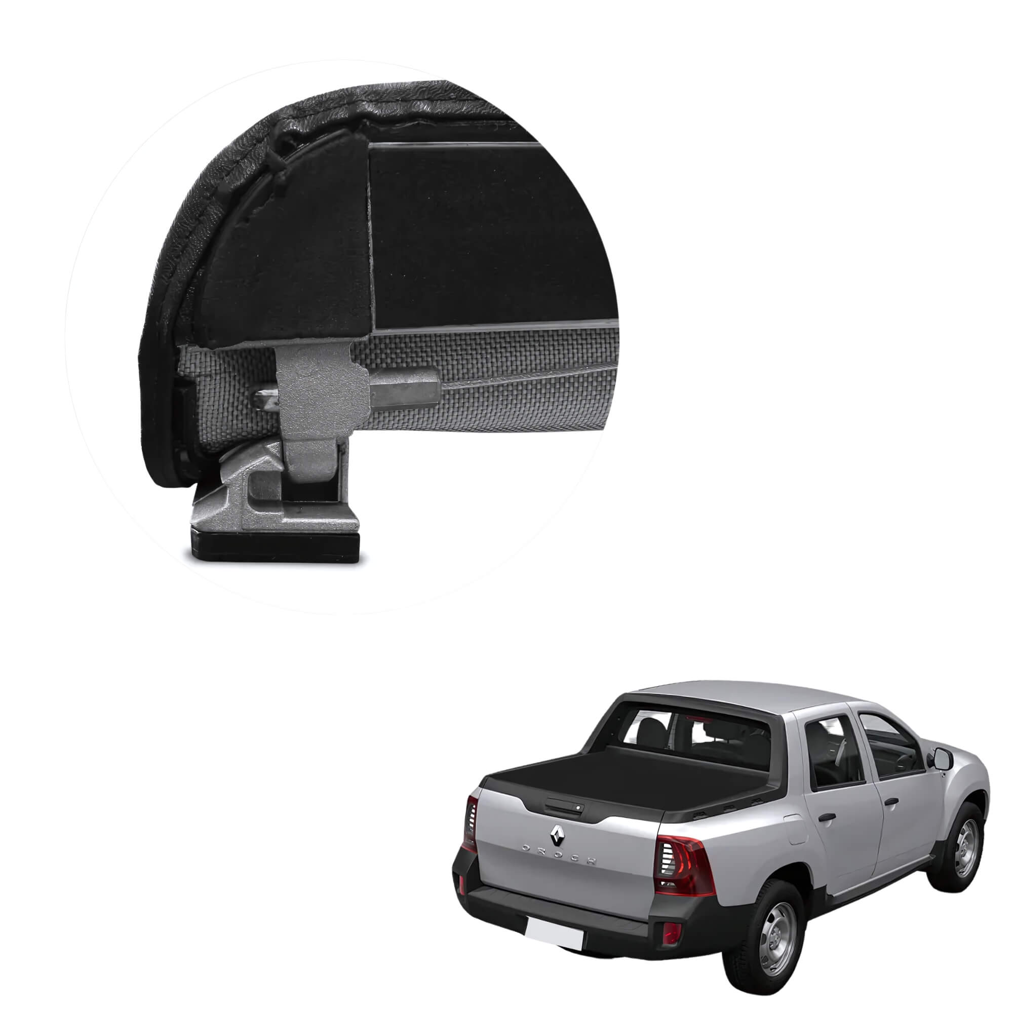 Capota Marítima Renault Oroch sem Santo Antônio 2017 até 2020 Flash Cover - FC05020612