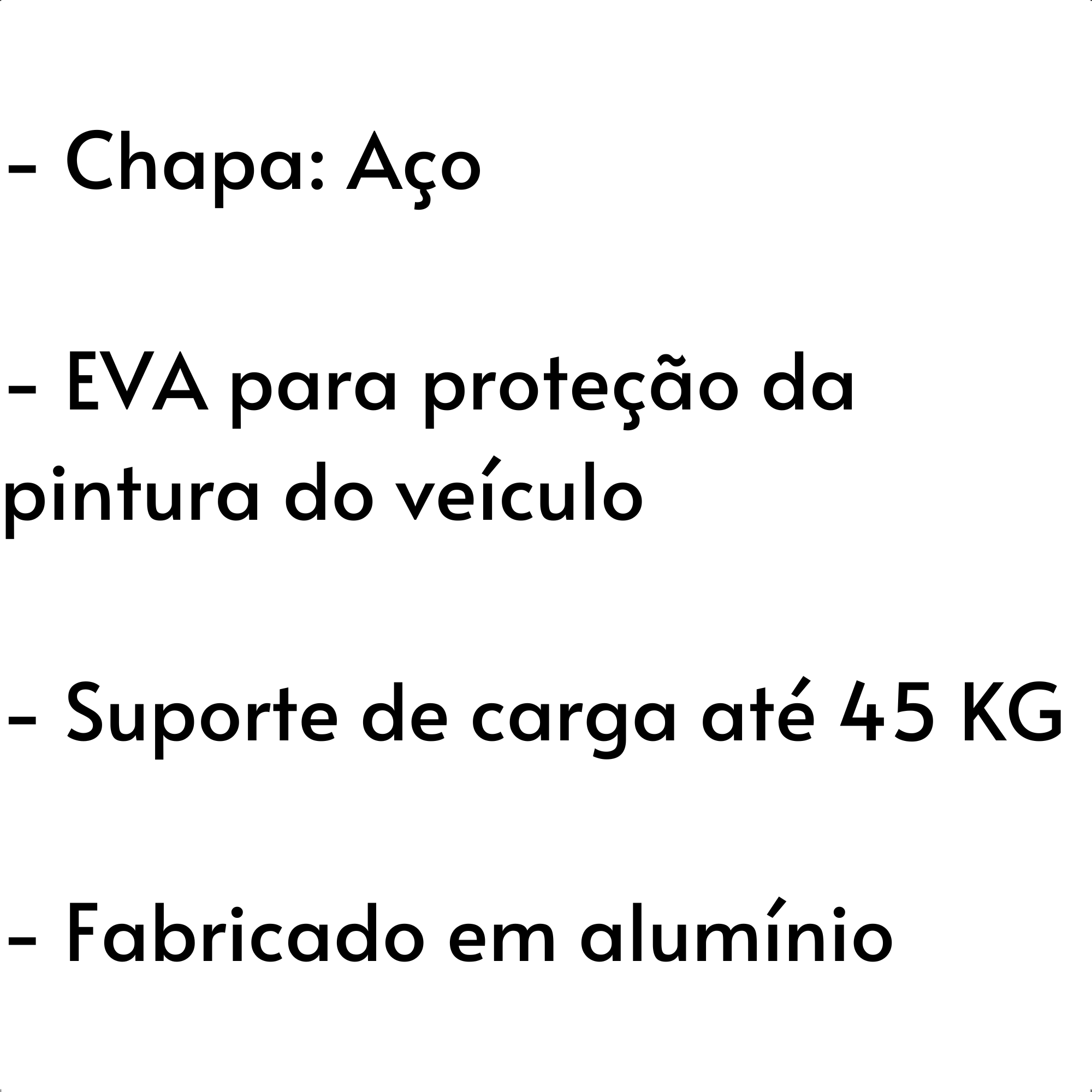 Rack Travessa Prata Creta 2022 e 2023 até 45Kg Presa na Longarina Sem Furar Projecar - HY-1040