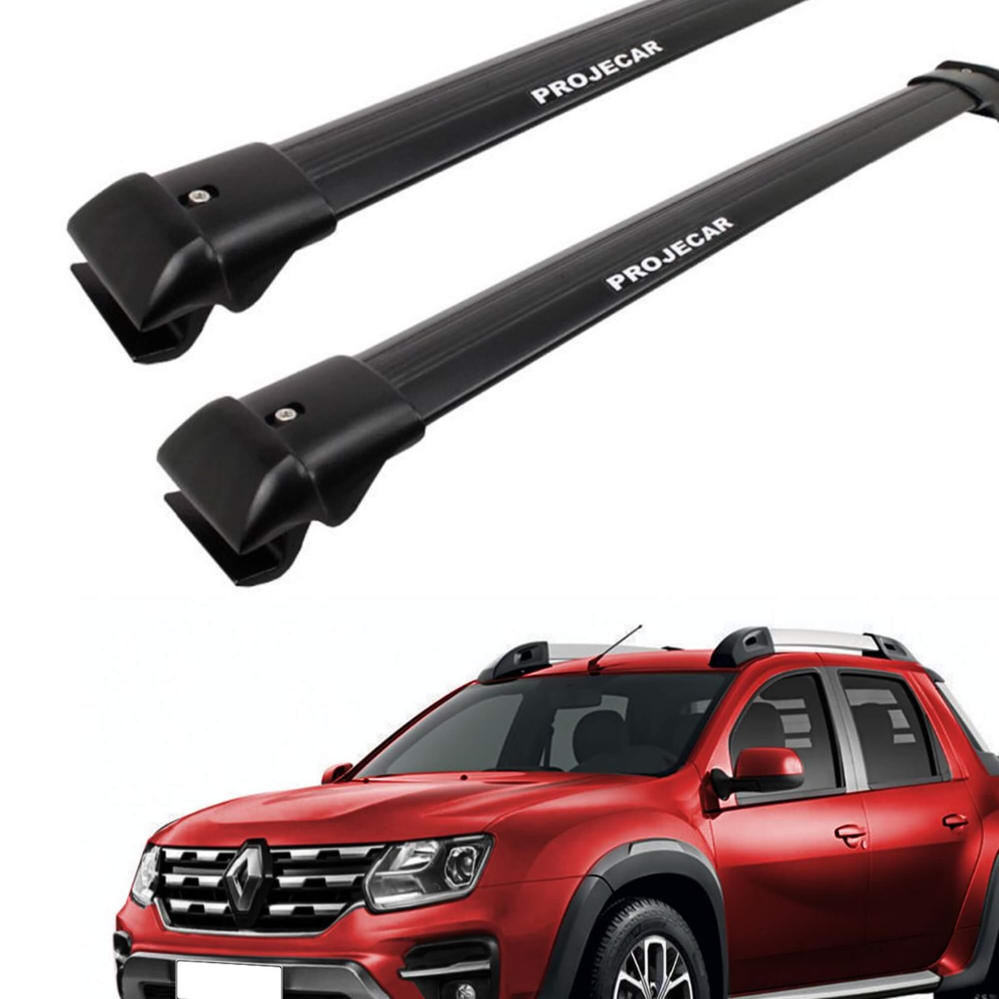 Travessa Larga Preta para Duster e Oroch 2021 em diante até 45Kg Projecar RN-4034