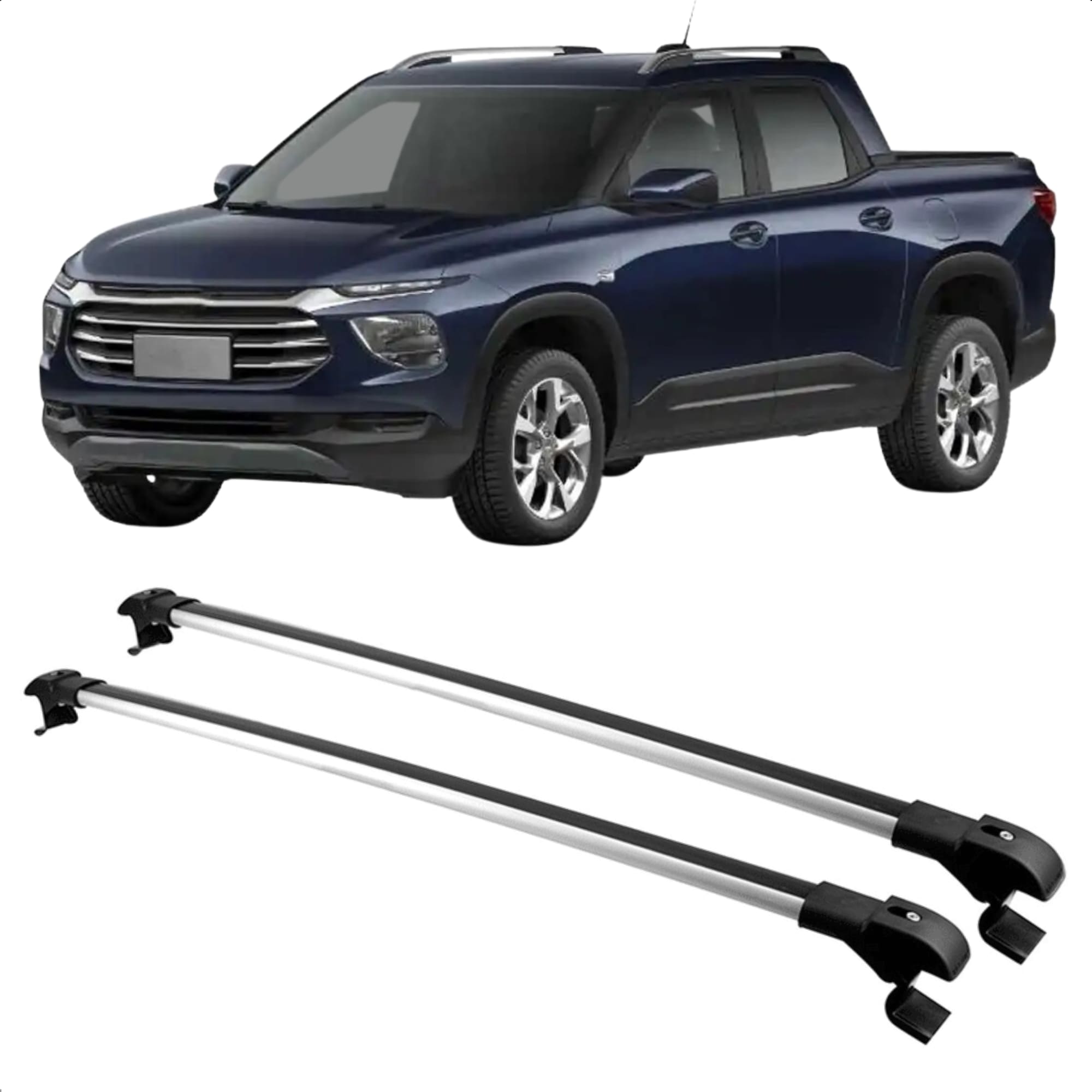 Travessa Slim Prata Nova Montana 2023 +45Kg Presa na Longarina Não Necessita Furar Projecar-TS-387