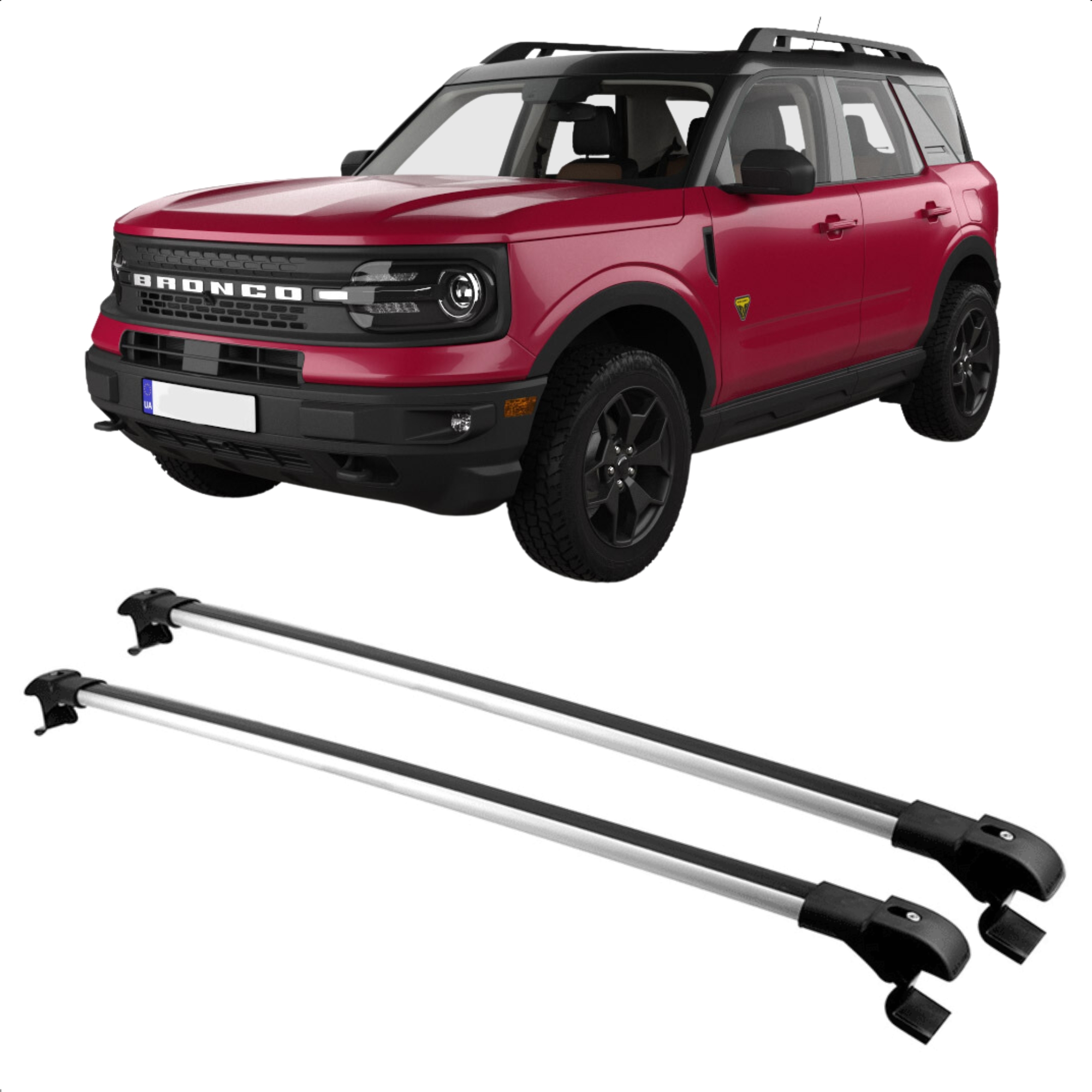 Travessa Slim Prata para Bronco 21/23 até 45Kg Presa na Longarina Projecar - TS-531