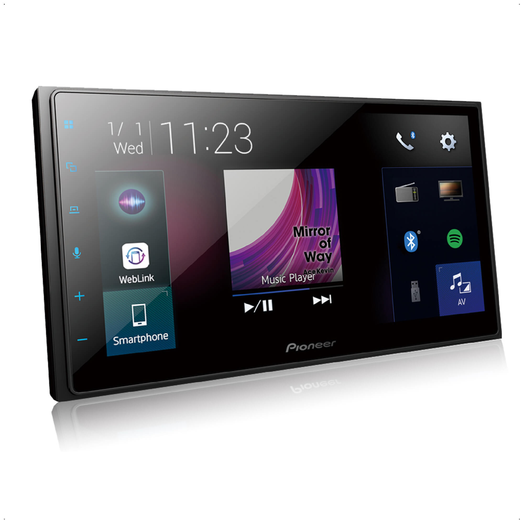 COMP Kit S10 S-10 2012 2013 2014 2015 2016 Multimídia 2 Din Pioneer DMH-Z5380TV + Moldura + Câmera de ré + Interface