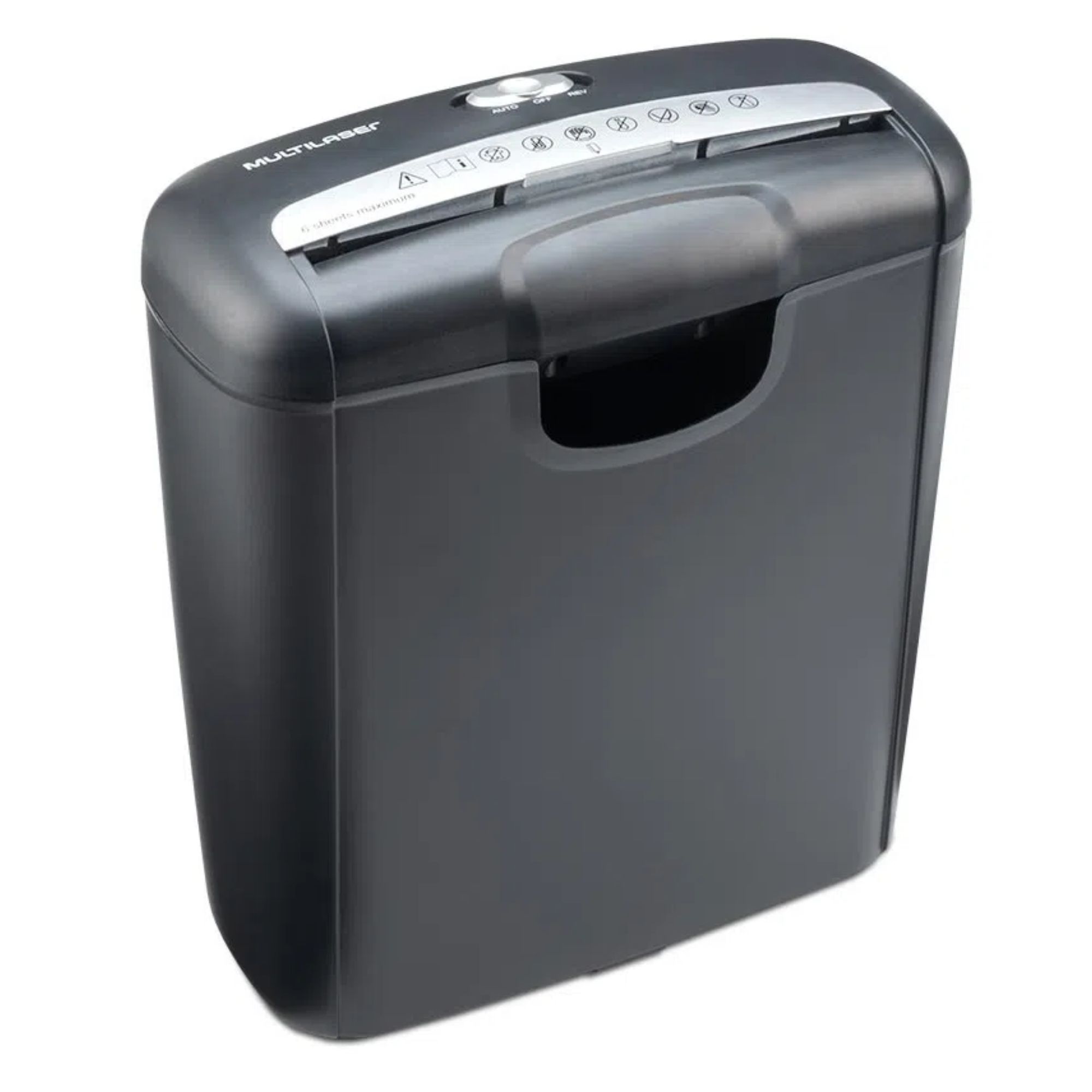 Fragmentadora de Papel e Cartão 6 Folhas em Tiras 10L 110V/220V Multilaser OF009 Voltagem:110V