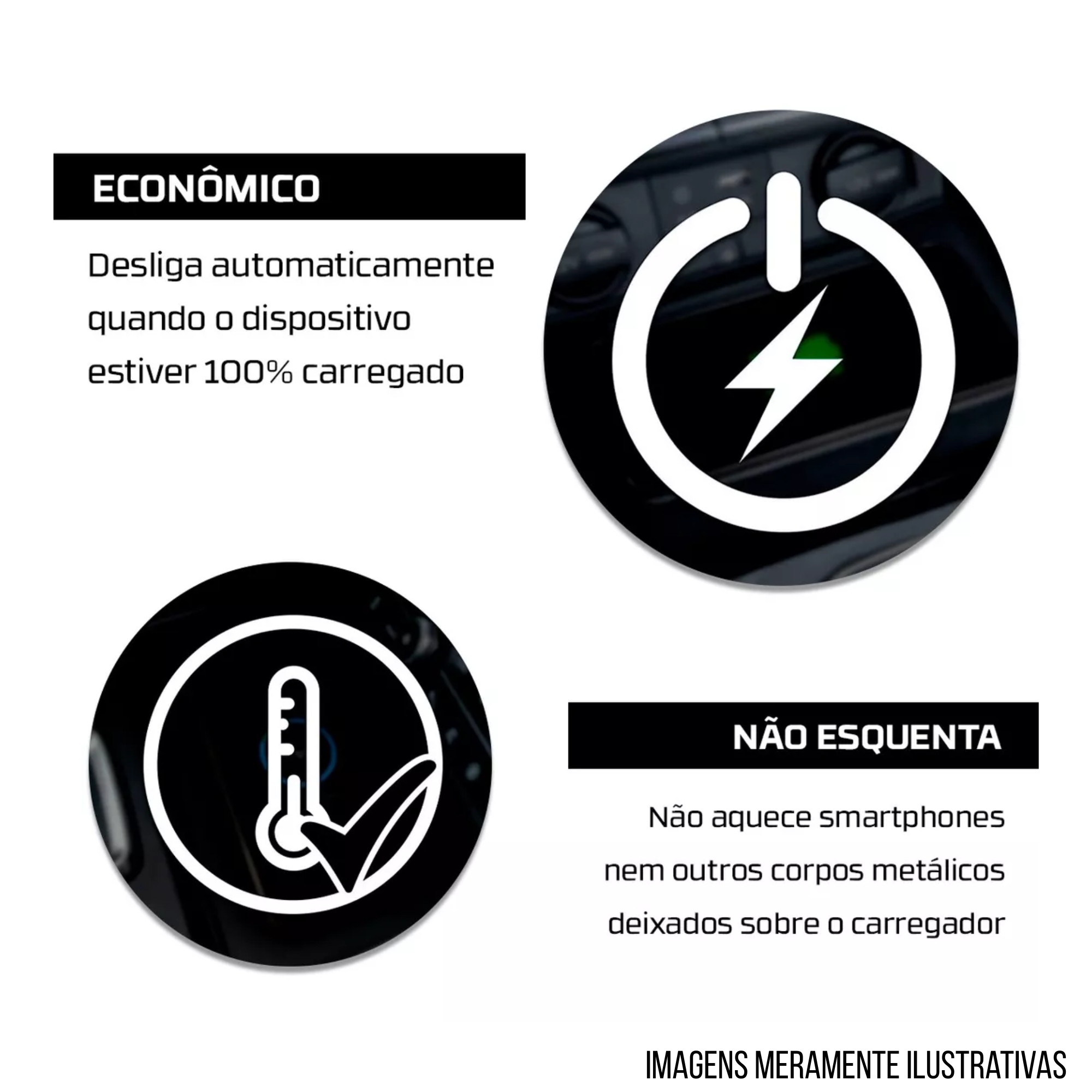 Carregador Automotivo Indutivo (Sem Fio) para Renegade 2019 até 2023 para Android e IOS Tury - ICharger 1.0 F