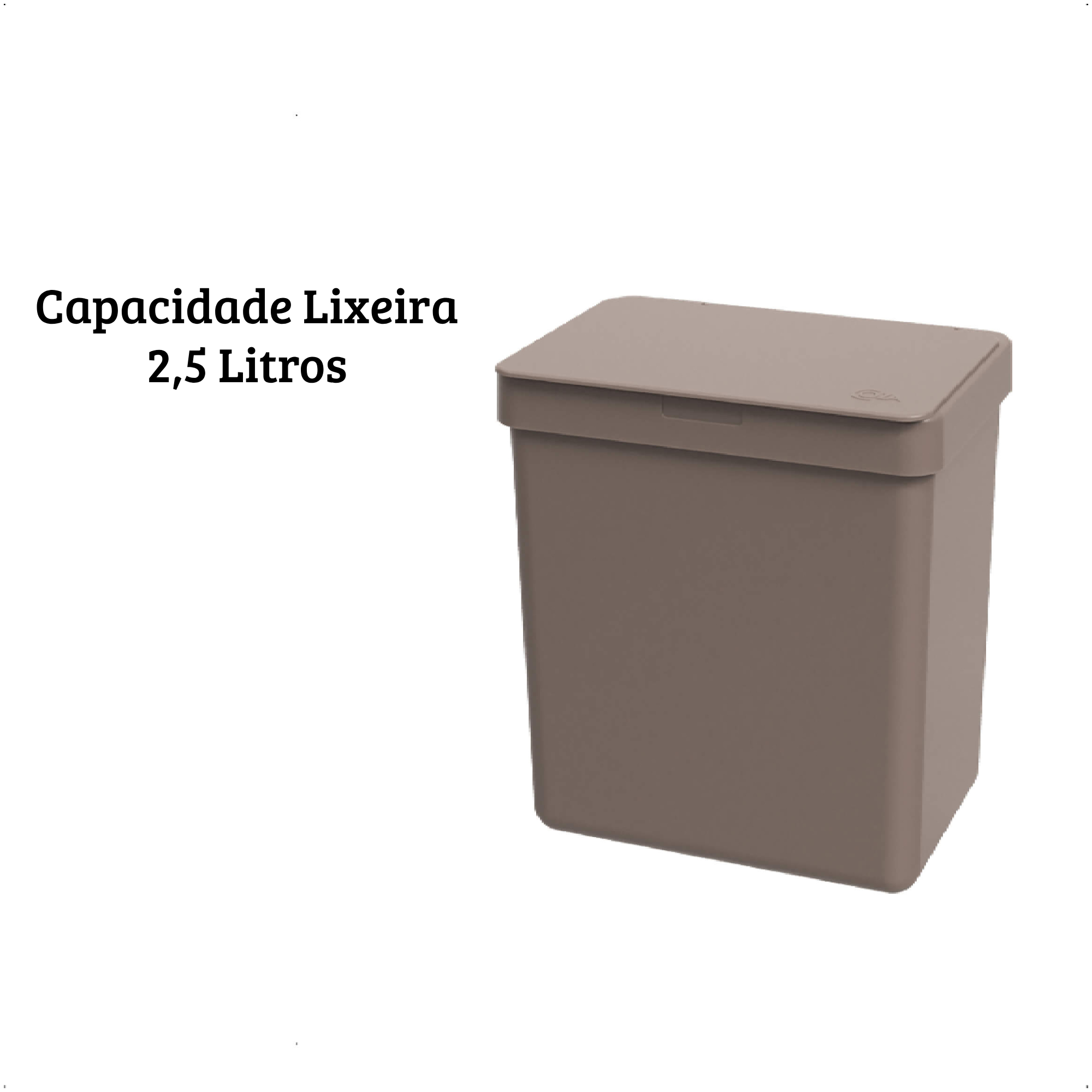 Kit Organize Sua Pia Single Coza 4 Peças Cinza Brinox - 99311/1126