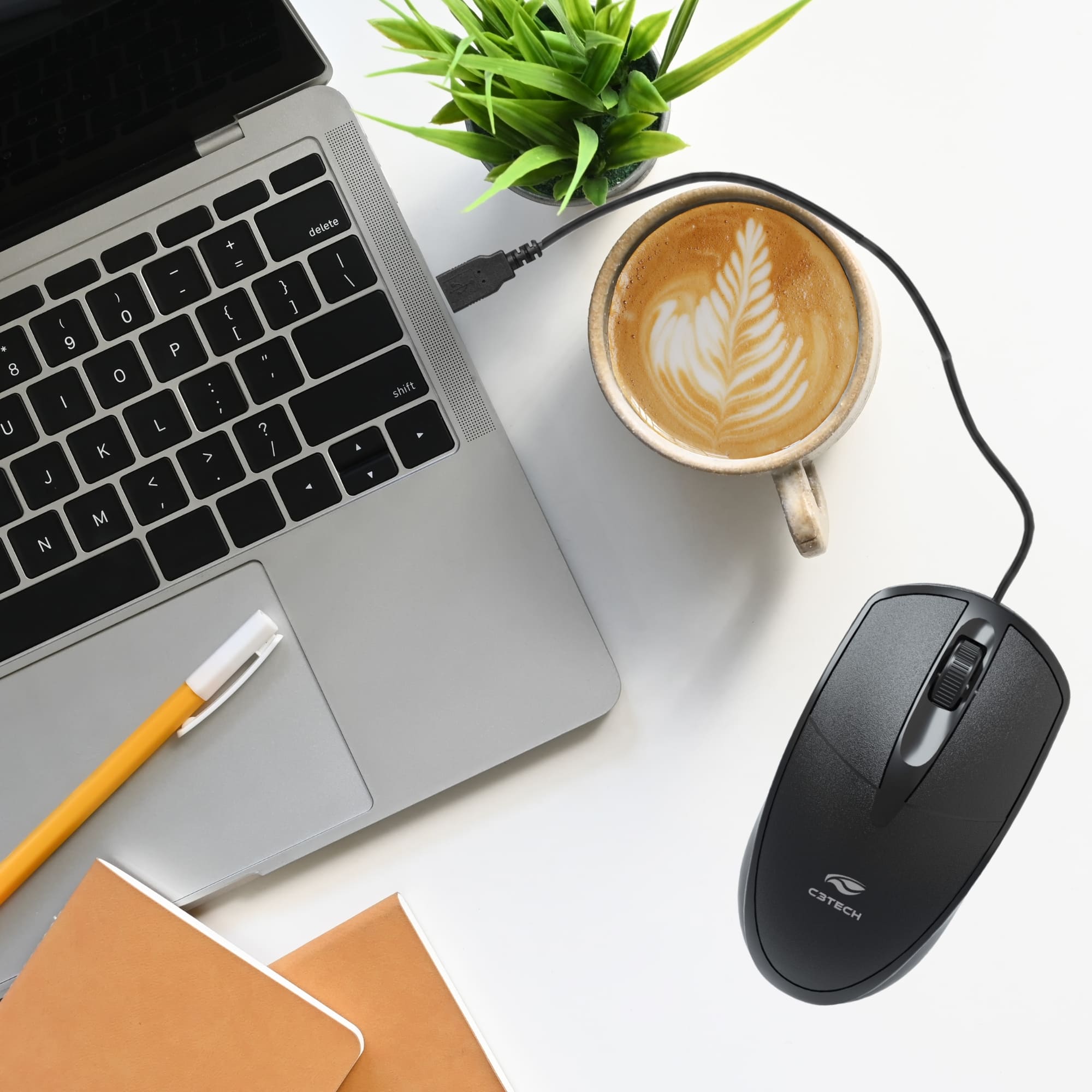 Mouse com Fio USB MS-31BK Cor Preto C3Tech - 302023040100