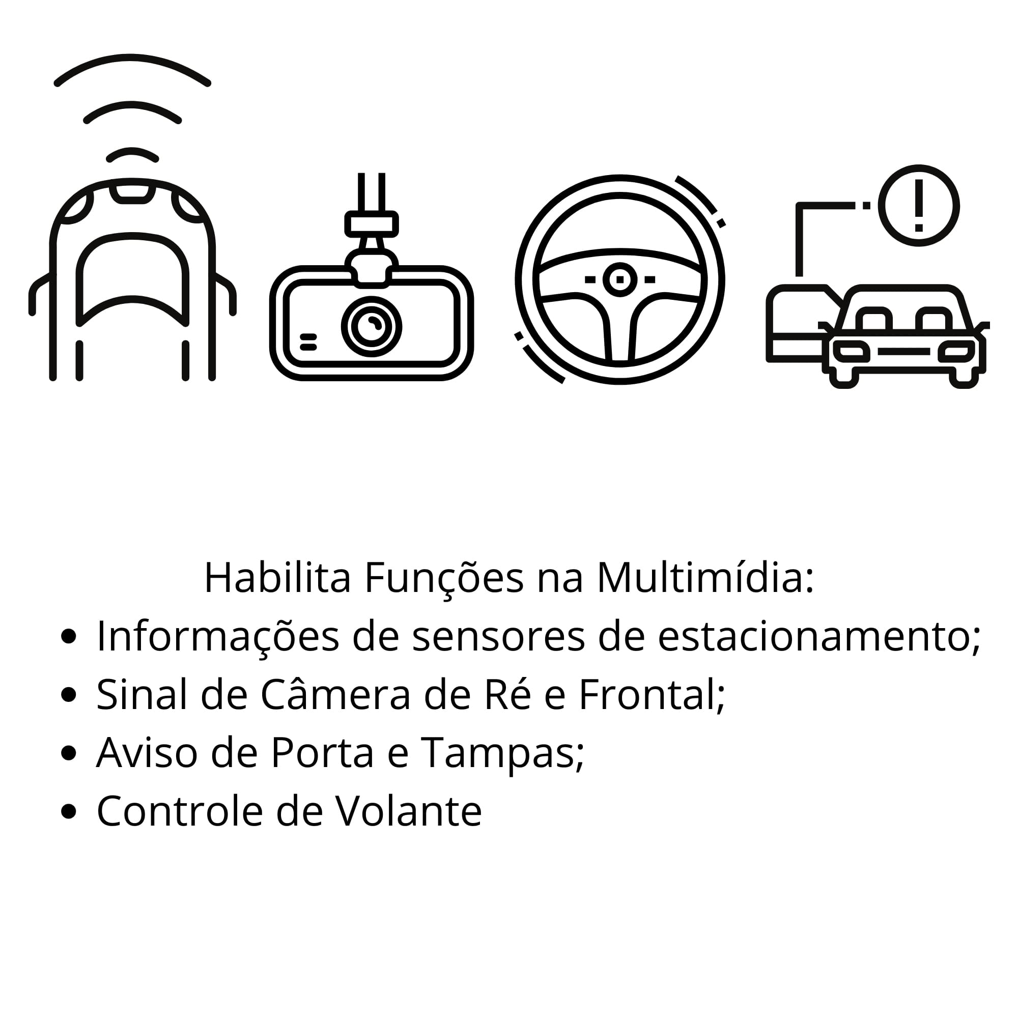 Chicote CANBUS Multifunção VW Nivus Virtus T-Cross Novo Polo  Expex - EXCANPLUS-VW01
