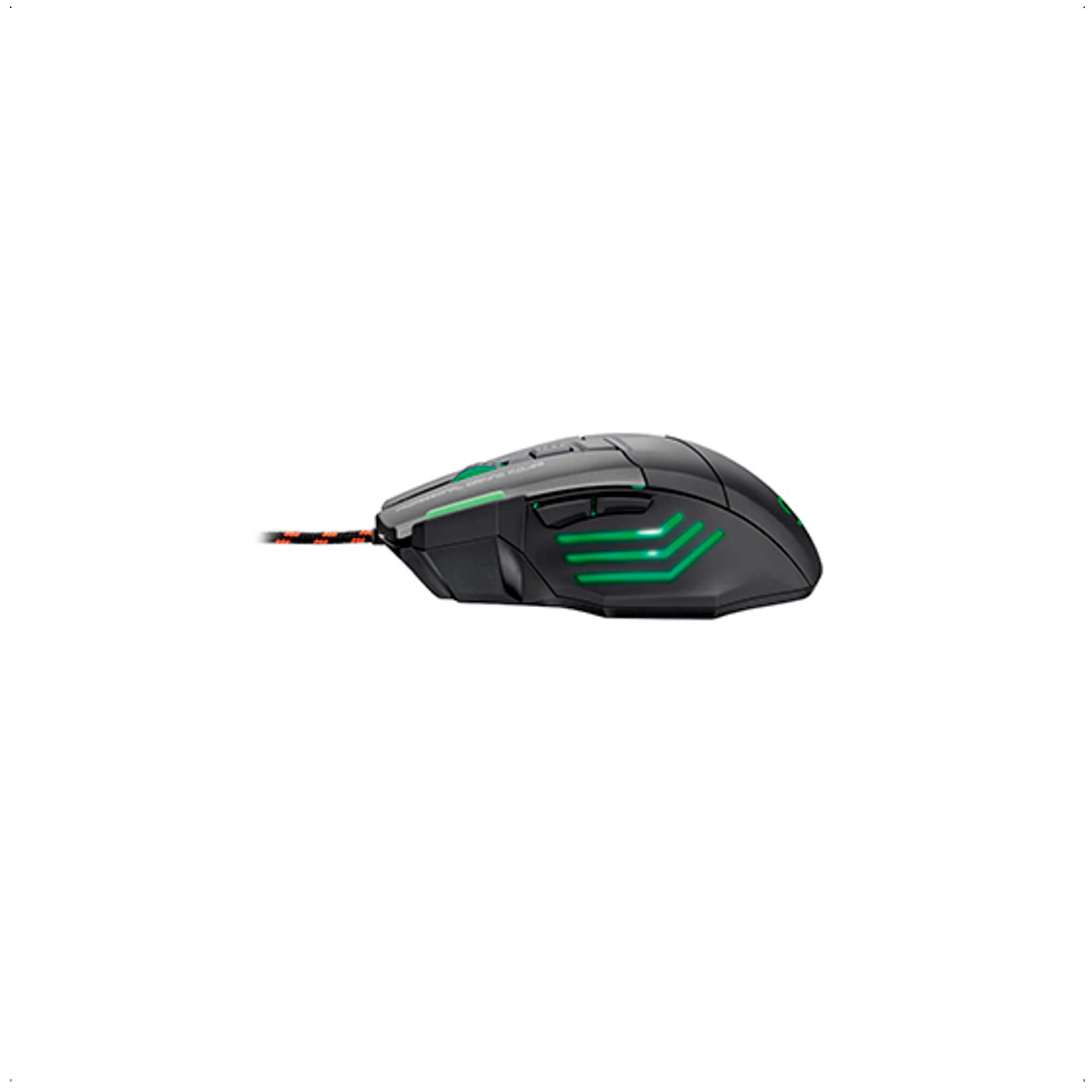 Mouse Gamer LED Warrior Laser Profissional 7 Botões Preto/Verde MO207 - Multilaser