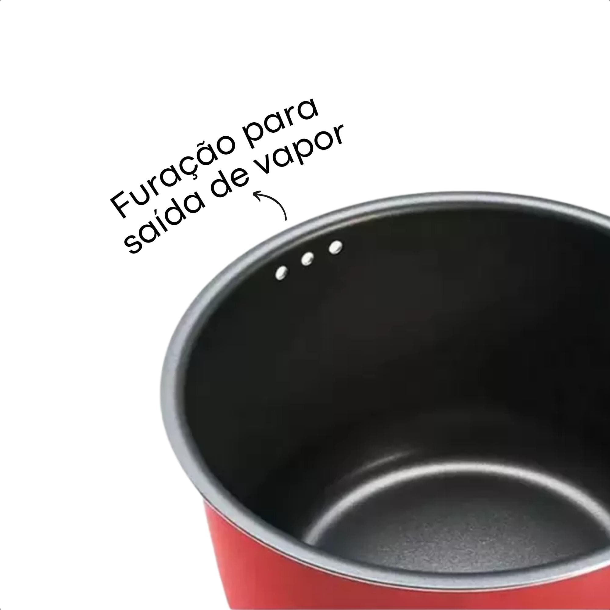 Panela Pipoqueira 4,2L Cereja Pic Poc Especiarias Antiaderente Brinox - 7102/157