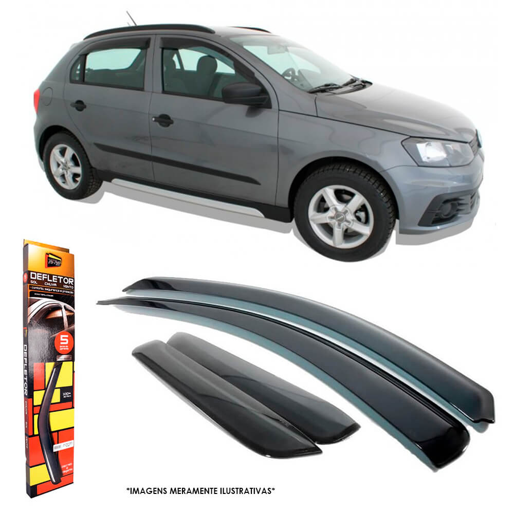 Calha De Chuva Defletor Tg Poli Vários Modelos Modelo do Carro:Gol/Voyage G5 G6 G7 4 Portas