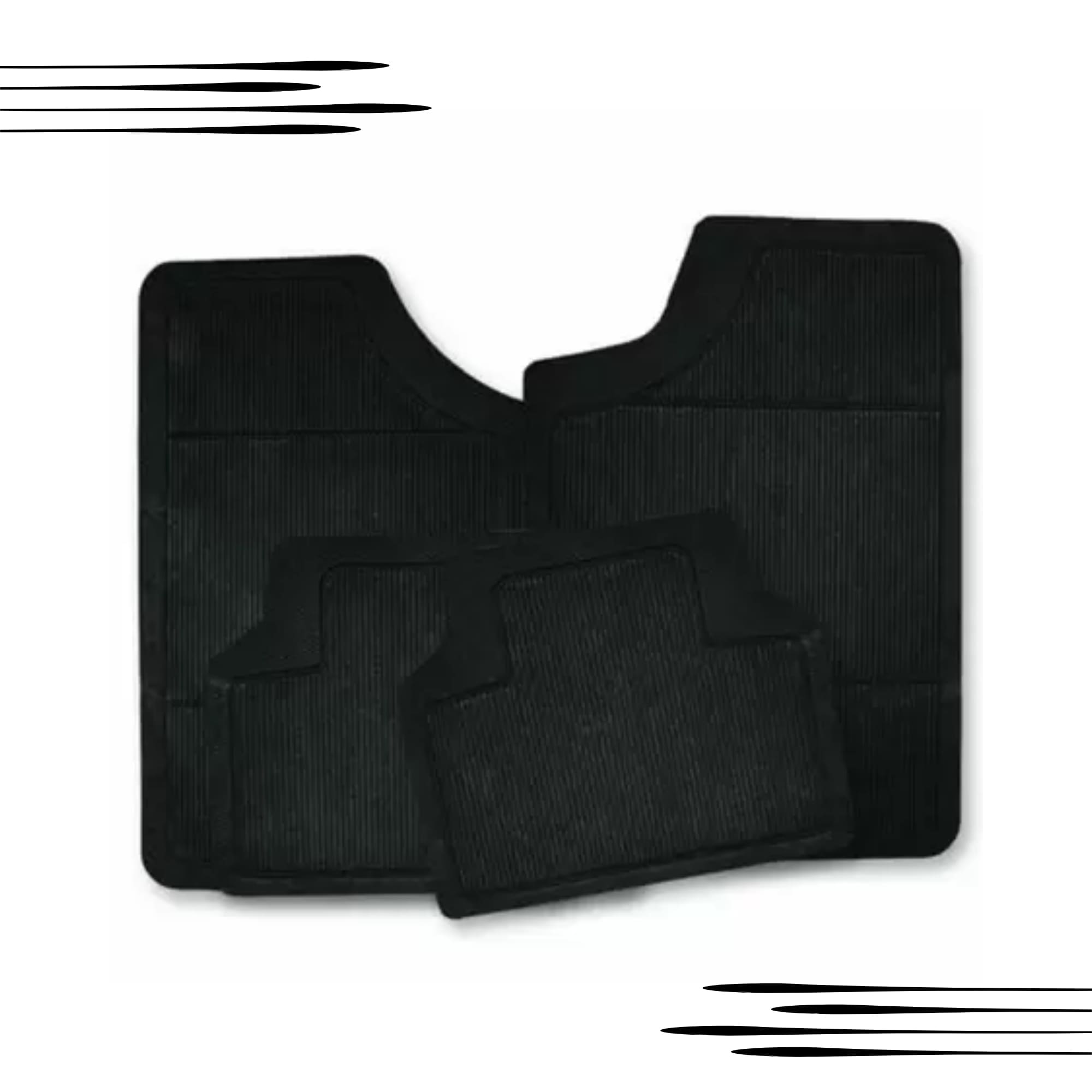 Tapete Universal Serie DN 02 (KIT 4 PEÇAS) Preto Tapete Traseiros ,Tapetes Dianteiro
