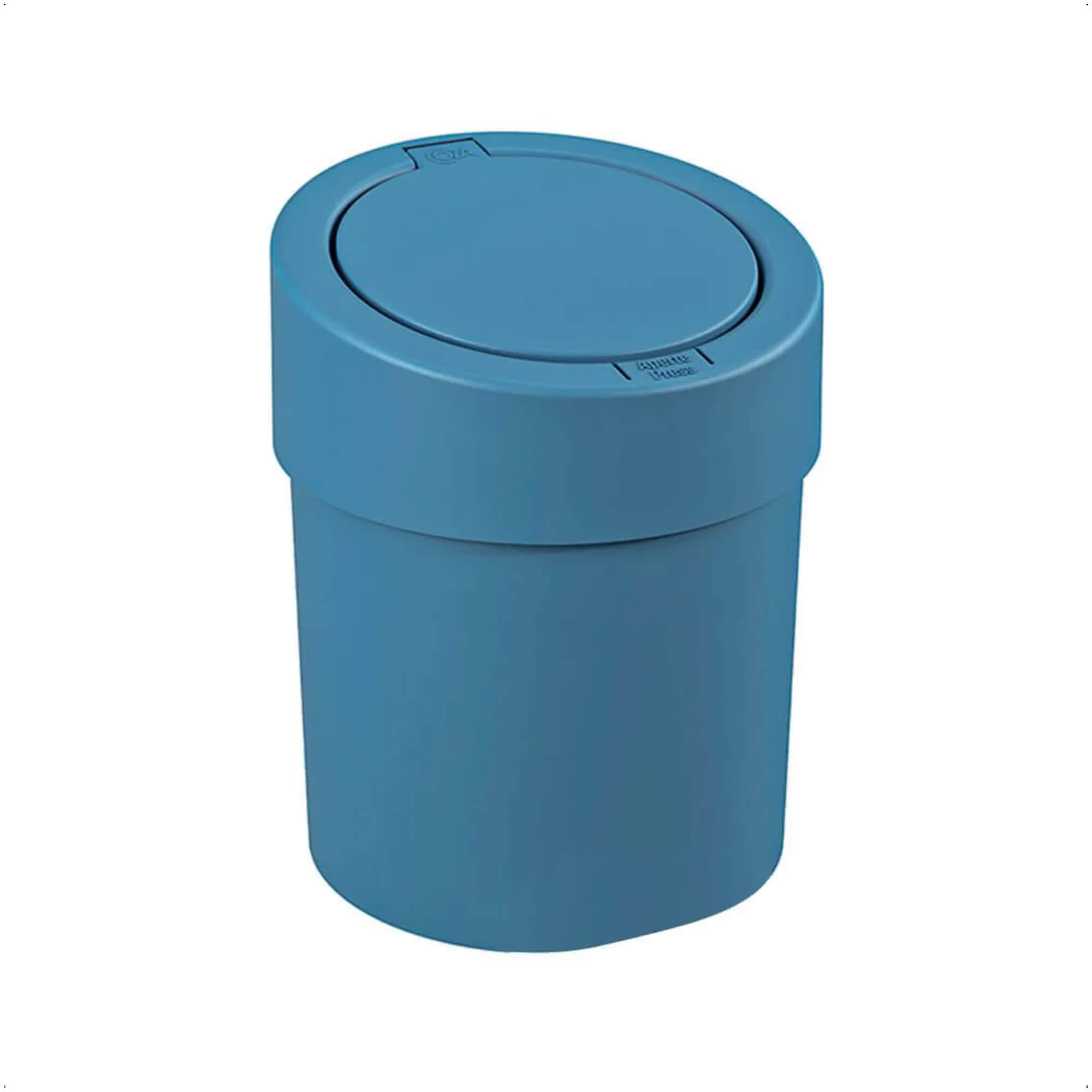 Kit de Banheiro Lixeira Porta Sabonete Saboneteira 5 Peças Flora Ocean Azul Brinox - 99398/2533