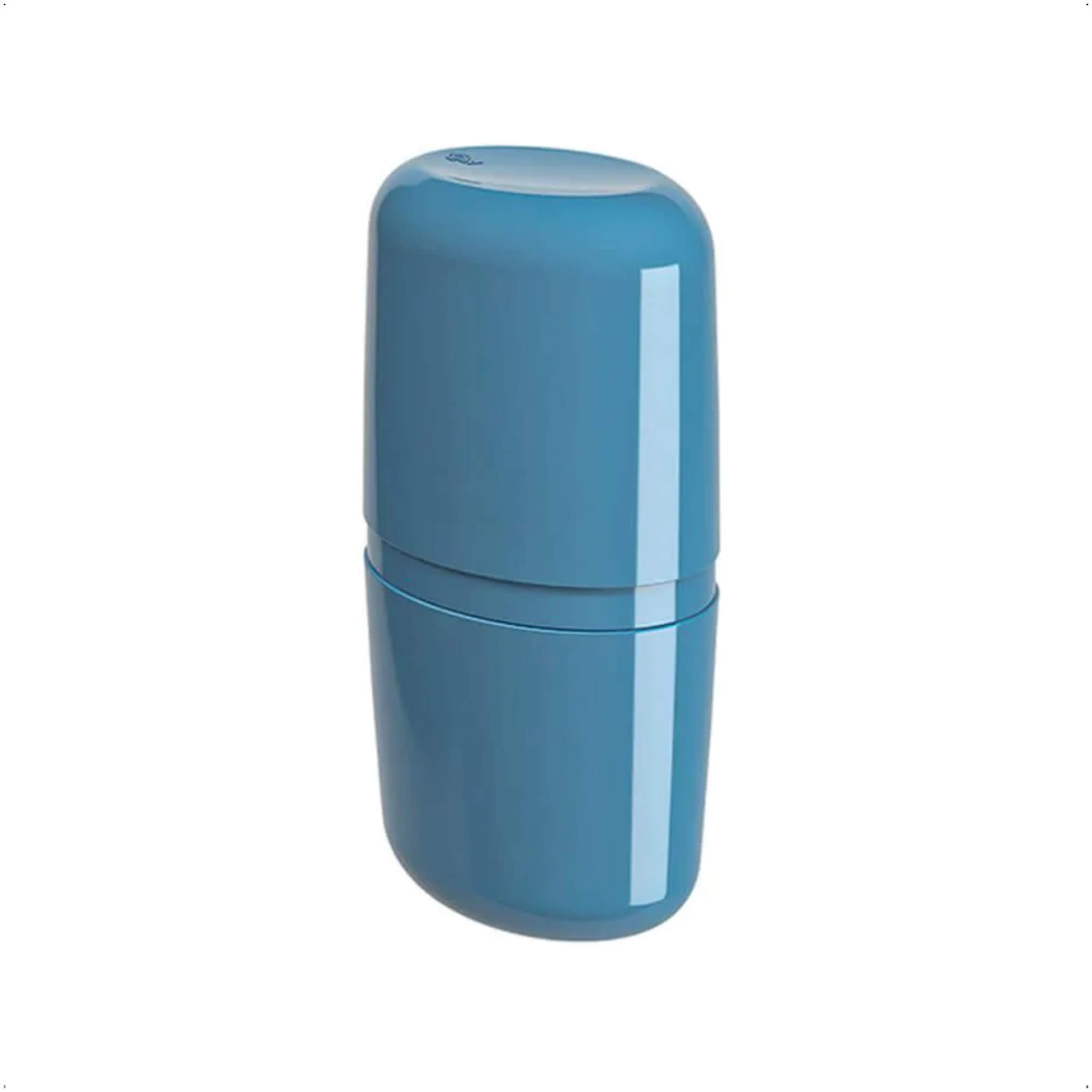 Kit de Banheiro Lixeira Porta Sabonete Saboneteira 5 Peças Flora Ocean Azul Brinox - 99398/2533