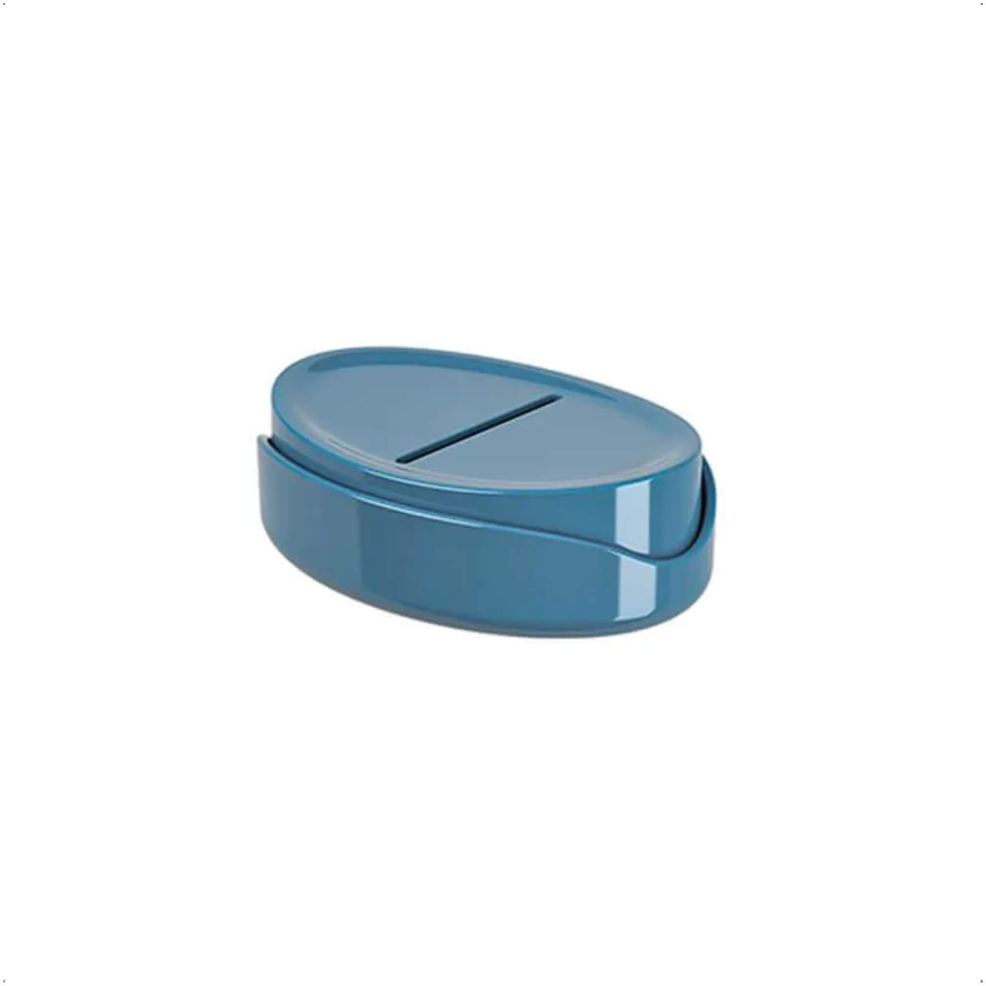 Kit de Banheiro Lixeira Porta Sabonete Saboneteira 5 Peças Flora Ocean Azul Brinox - 99398/2533
