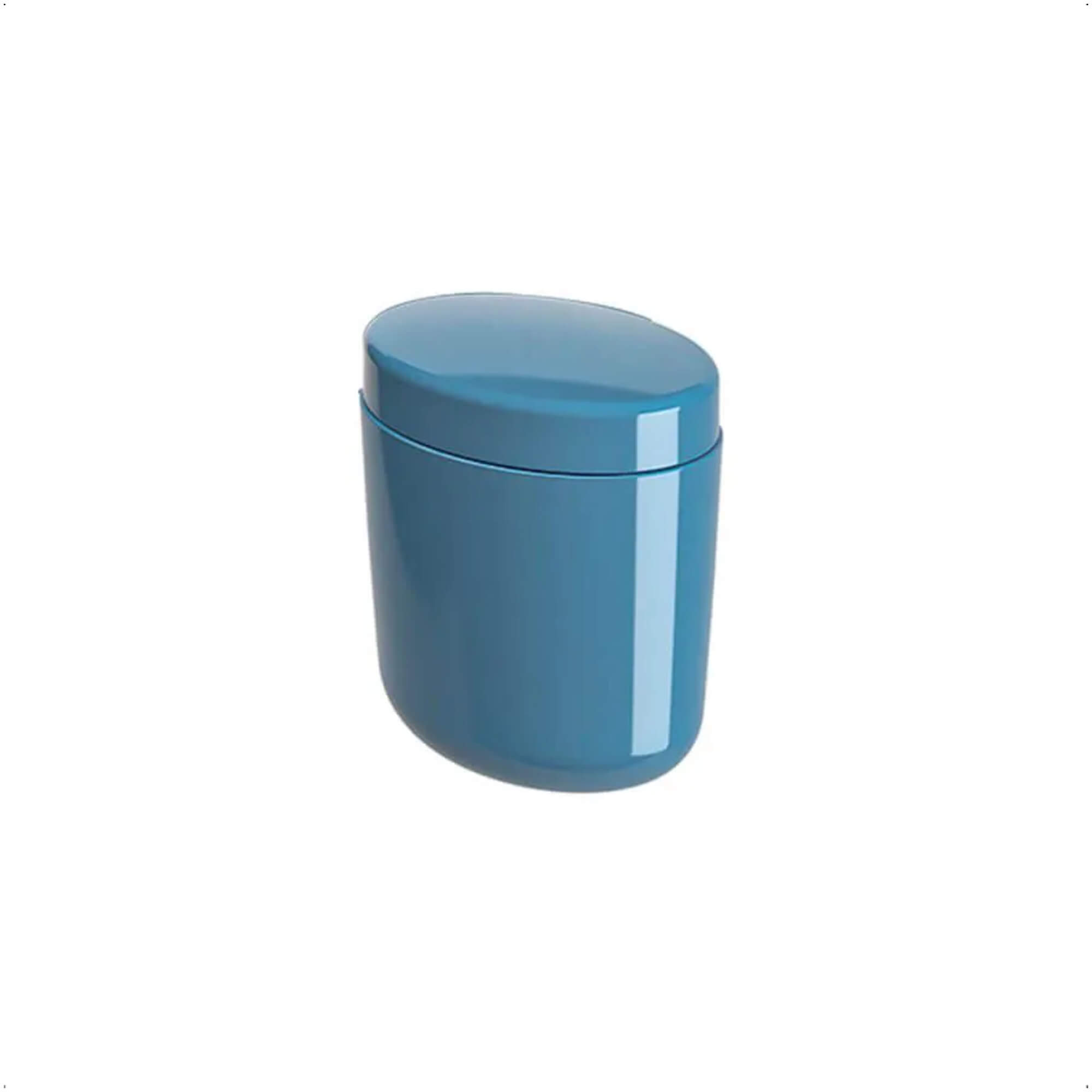 Kit de Banheiro Lixeira Porta Sabonete Saboneteira 5 Peças Flora Ocean Azul Brinox - 99398/2533