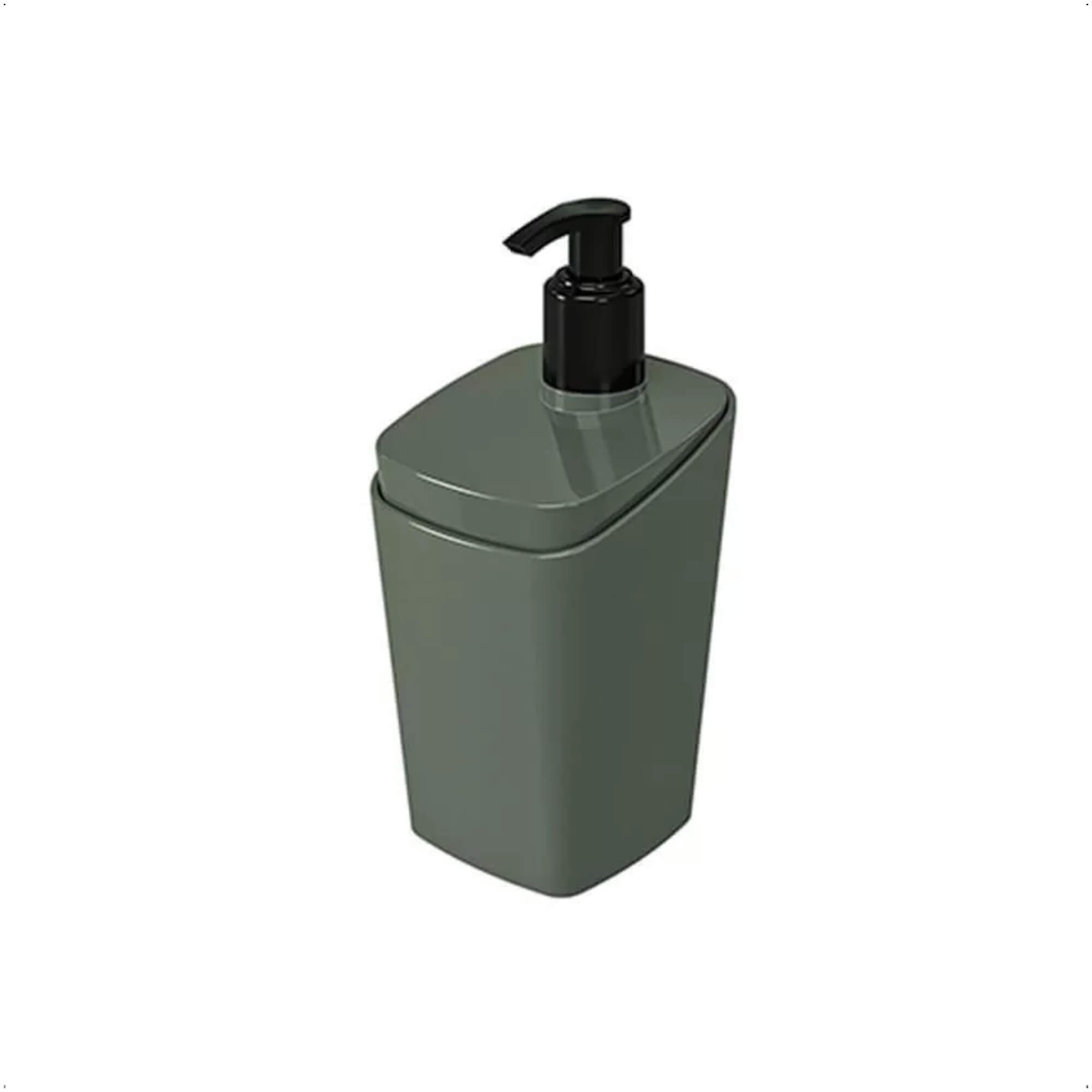 Kit de Banheiro com Lixeira e Escova Sanitária 7 Peças Flora Verde Amazônia Brinox - 99400/2530